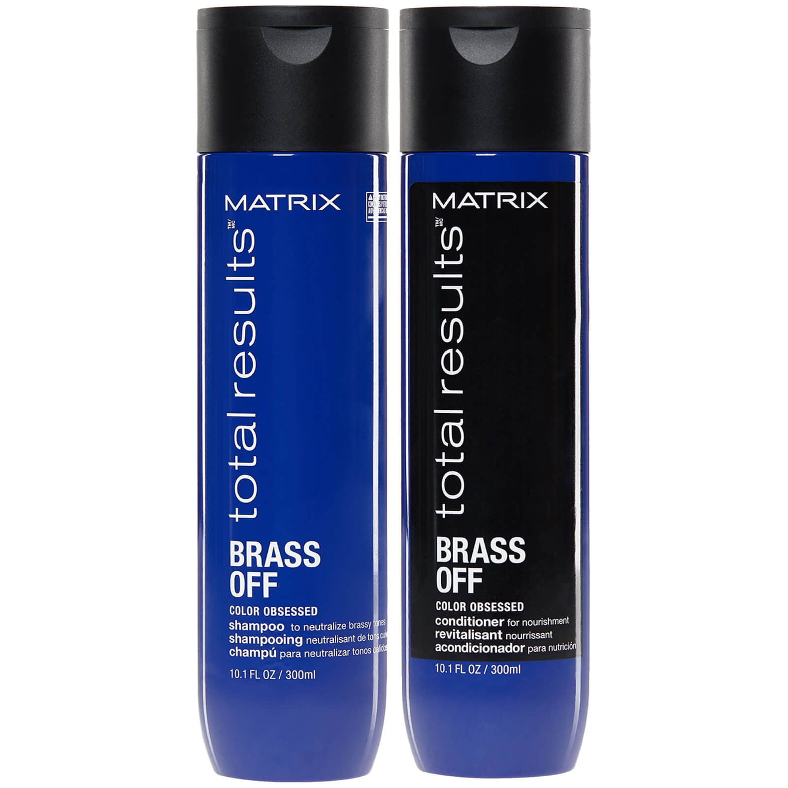 Matrix Brass Off Colour Correcting Blue Anti-Brass Shampoo and Conditioner Duo Set For Lightened Brunettes 300ml