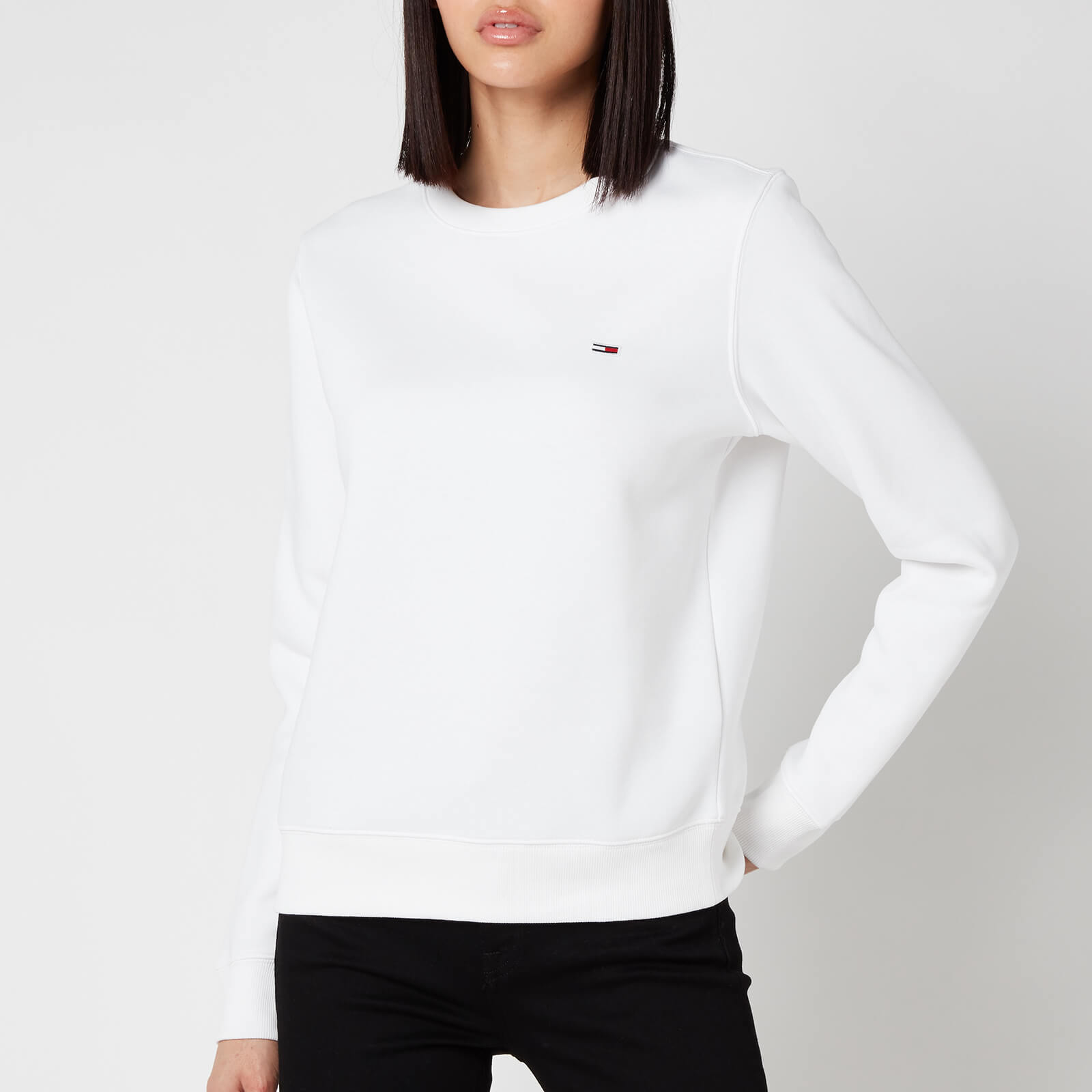 Tommy Jeans Women's Regular Fleece Sweatshirt - White - XS