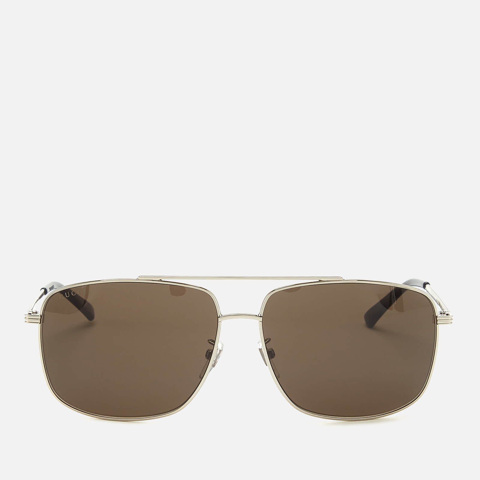 Gucci Men's Metal Frame Sunglasses - Shiny Silver