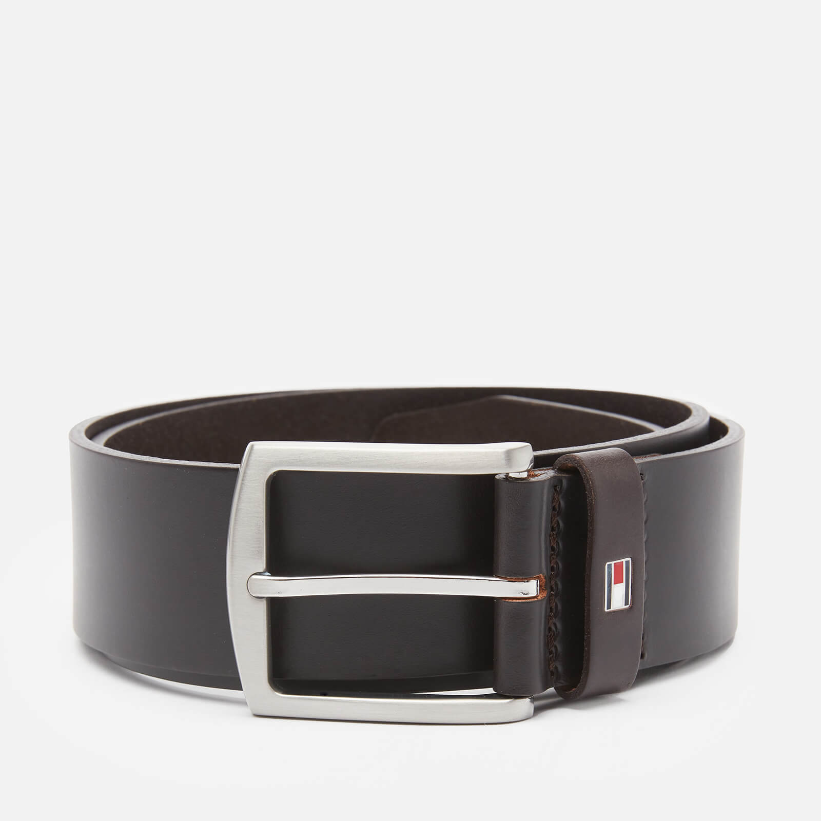 Tommy Hilfiger Men's New Denton 4.0 Leather Belt - Testa Di Moro - 115cm