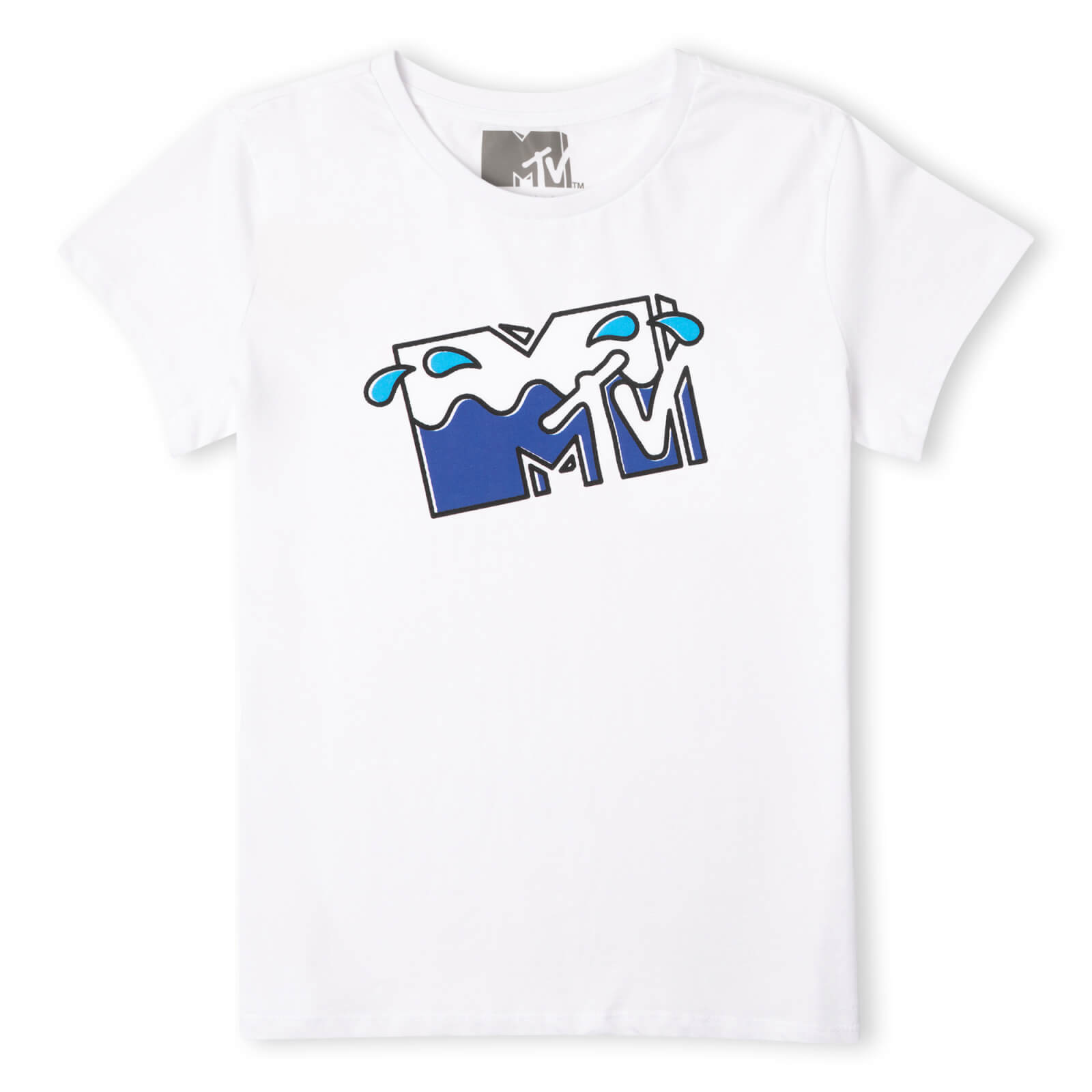 MTV Water Logo Men's T-Shirt - White - XS - White