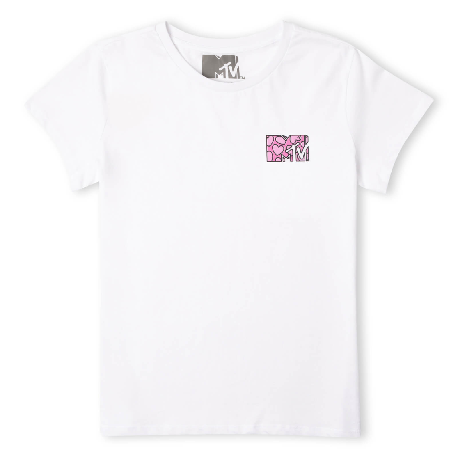 MTV Heart Logo Men's T-Shirt - White - XS - White