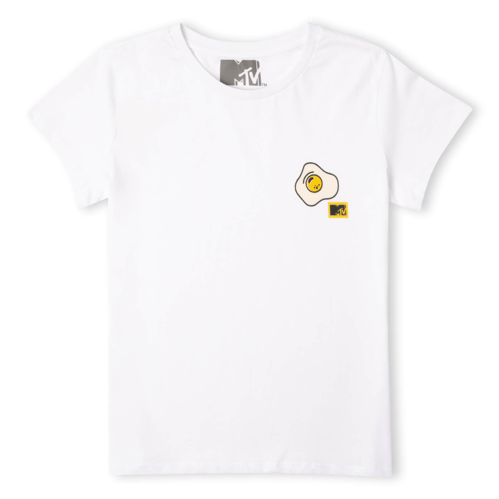 MTV Fried Egg Men's T-Shirt - White - XS - White