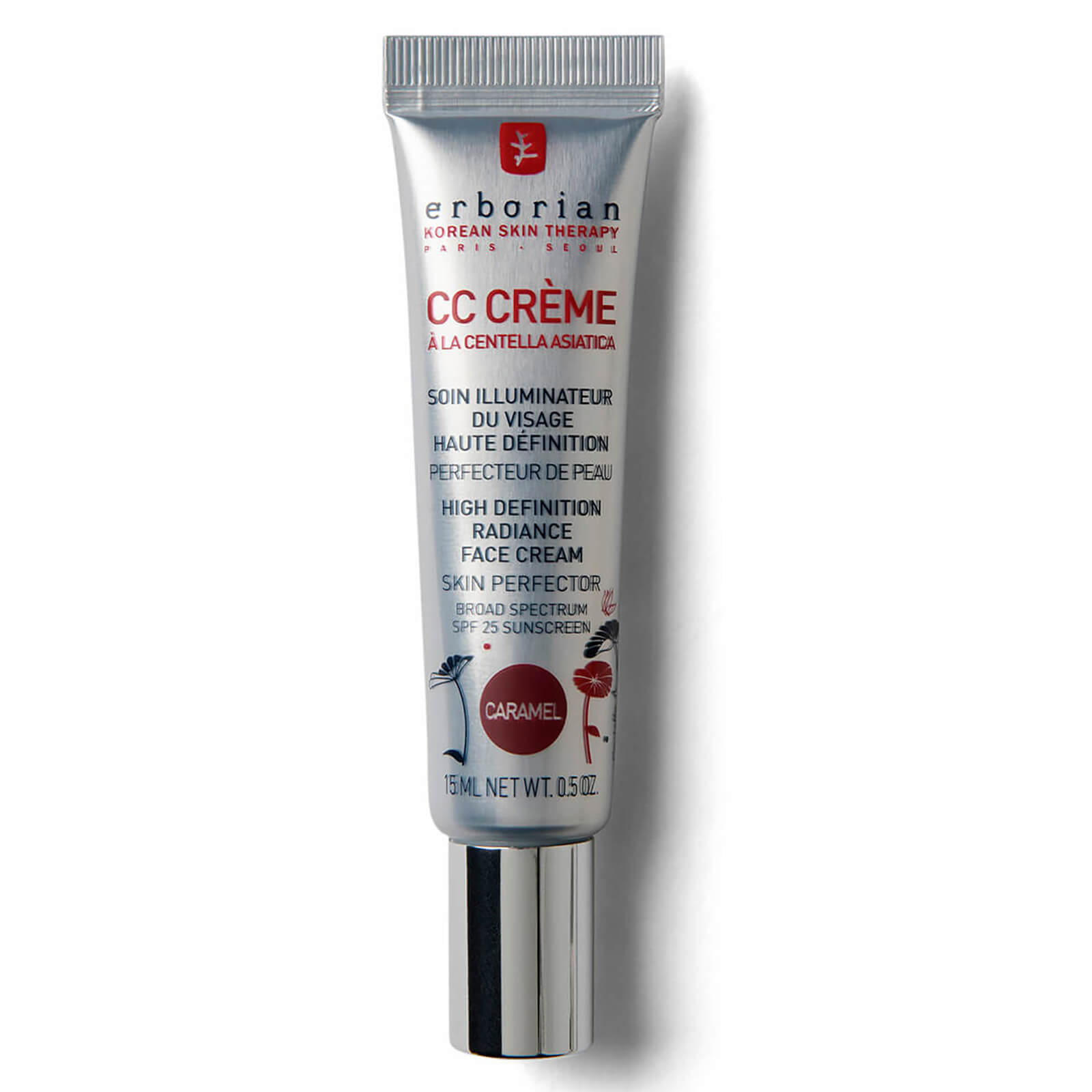 CC Cream 15ml - Base de maquillaje hidratante de cobertura media con FPS25 para todo tipo de piel (Varios tonos) - Caramel