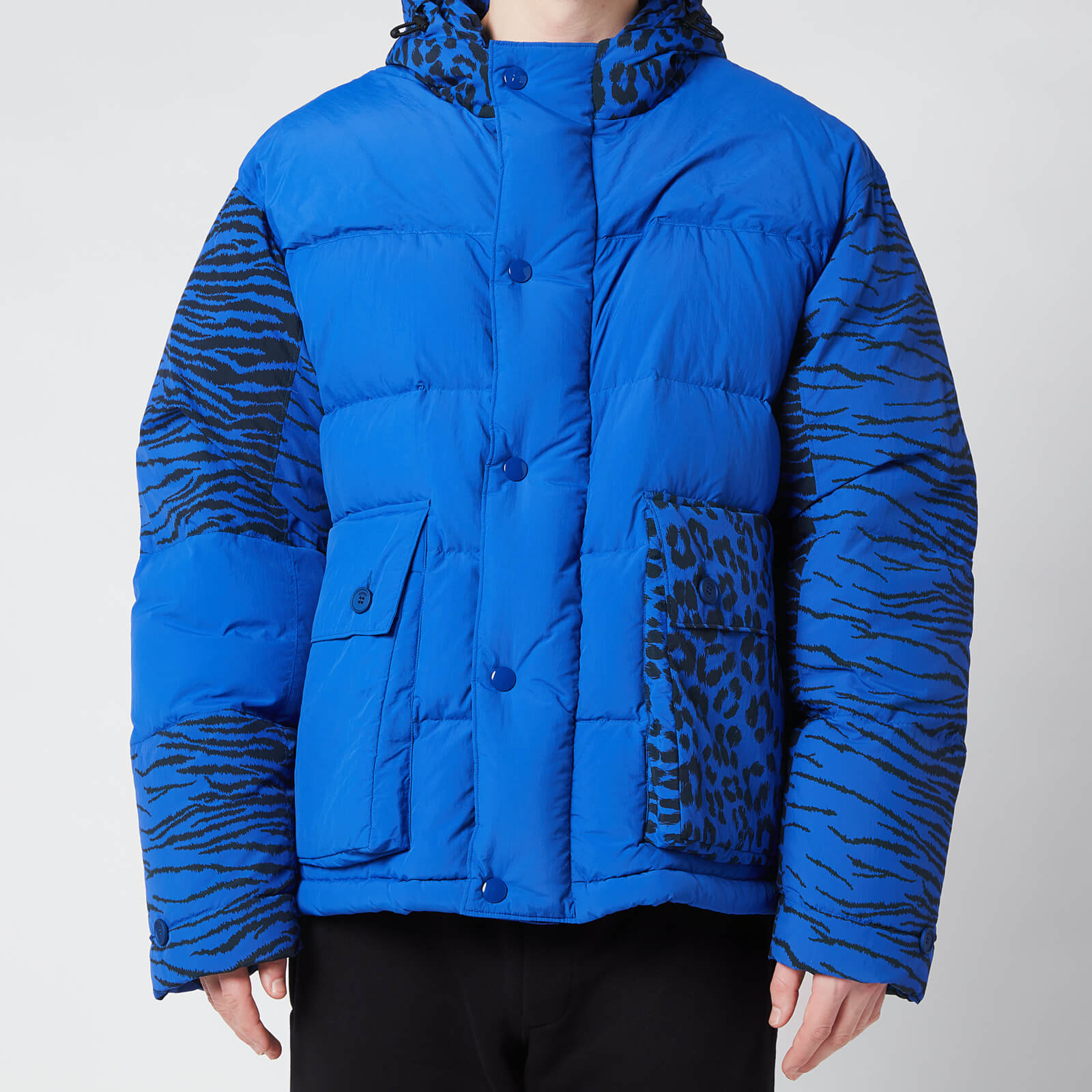 KENZO Men's Printed Puffer Jacket - Royal Blue - XL