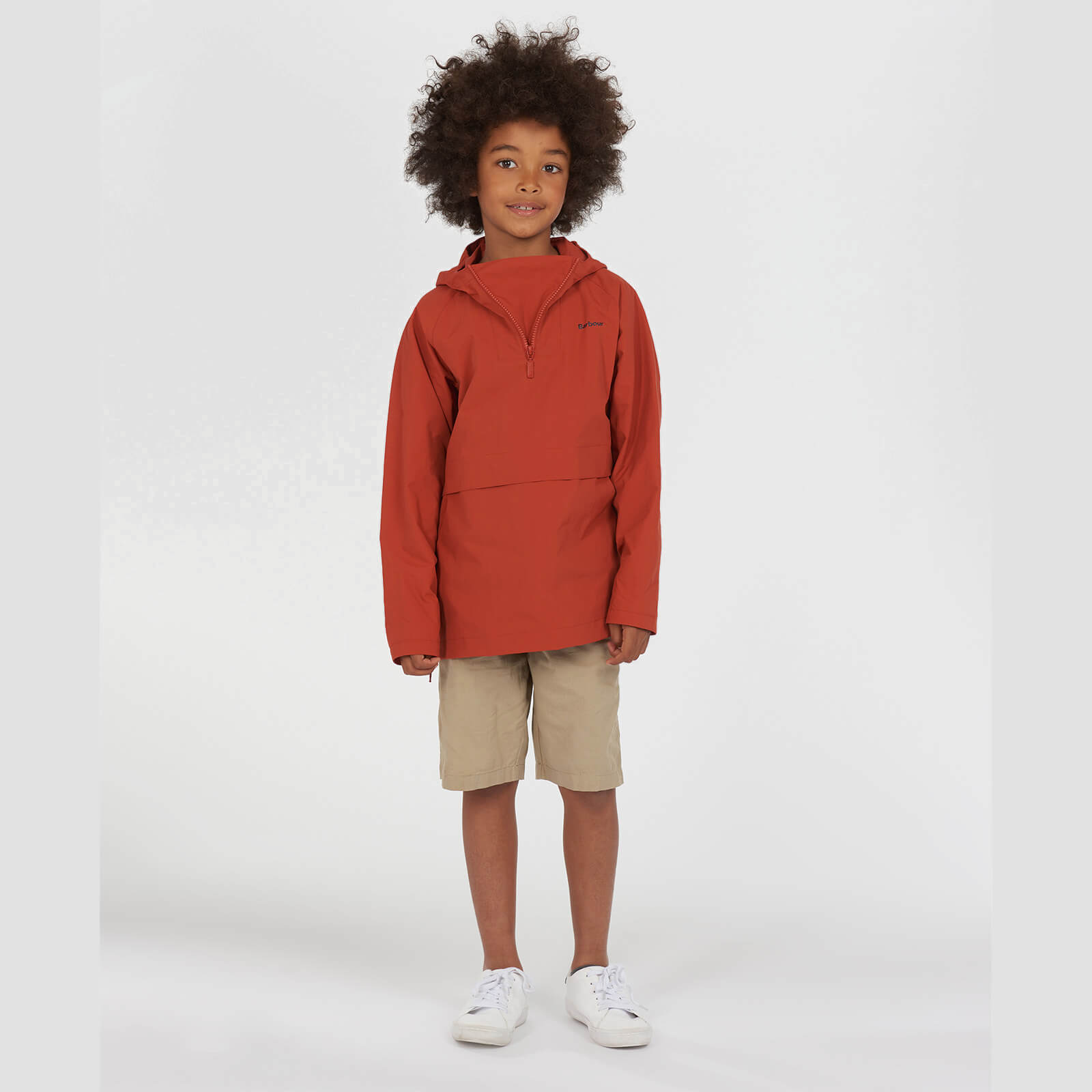 Barbour Boys' Alnot Half Zip Jacket - Sunset Orange - S (6-7 Years)