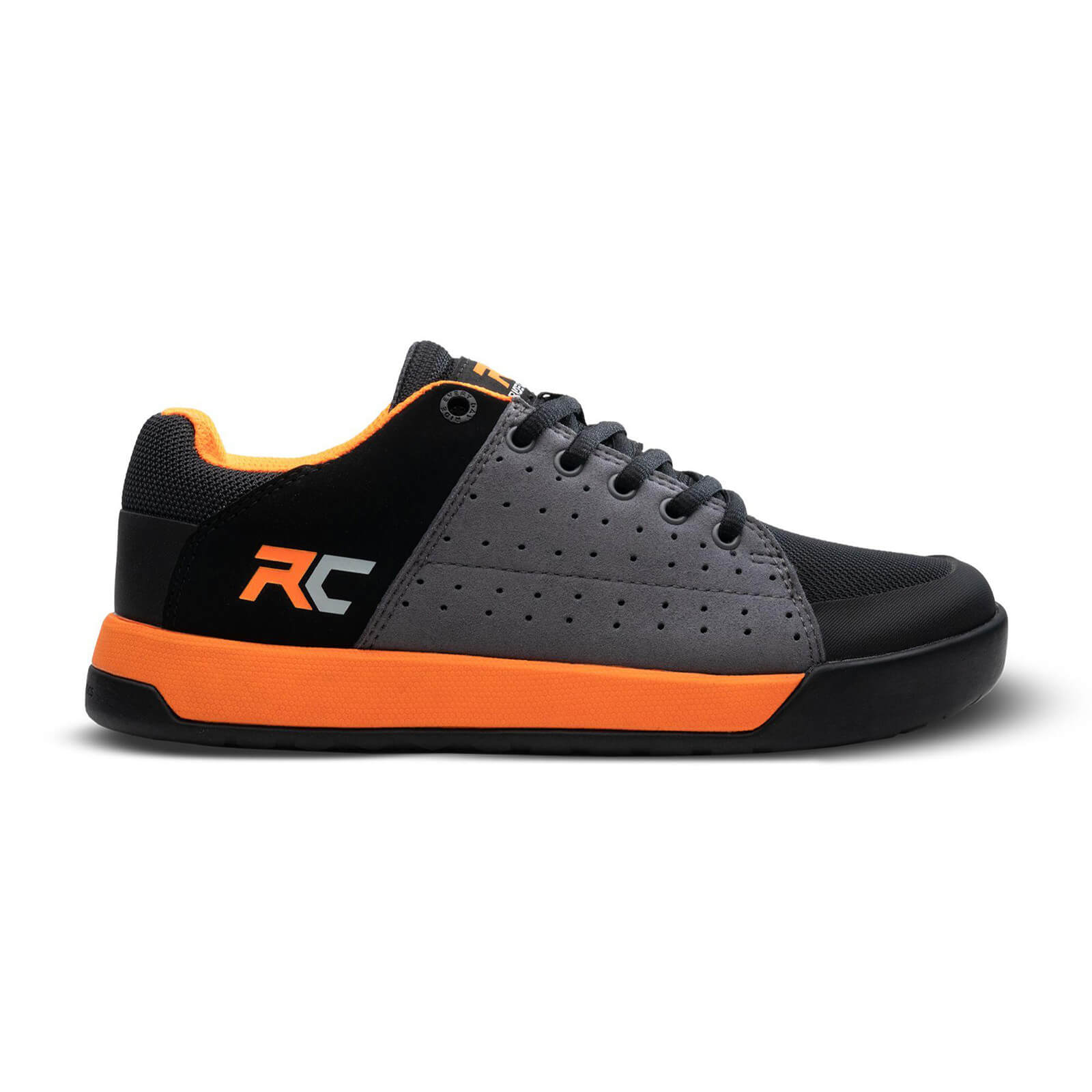 Image of Ride Concepts Youth Livewire Flat MTB Shoes - UK 2.5/EU 35/US 3 - Charcoal/Orange