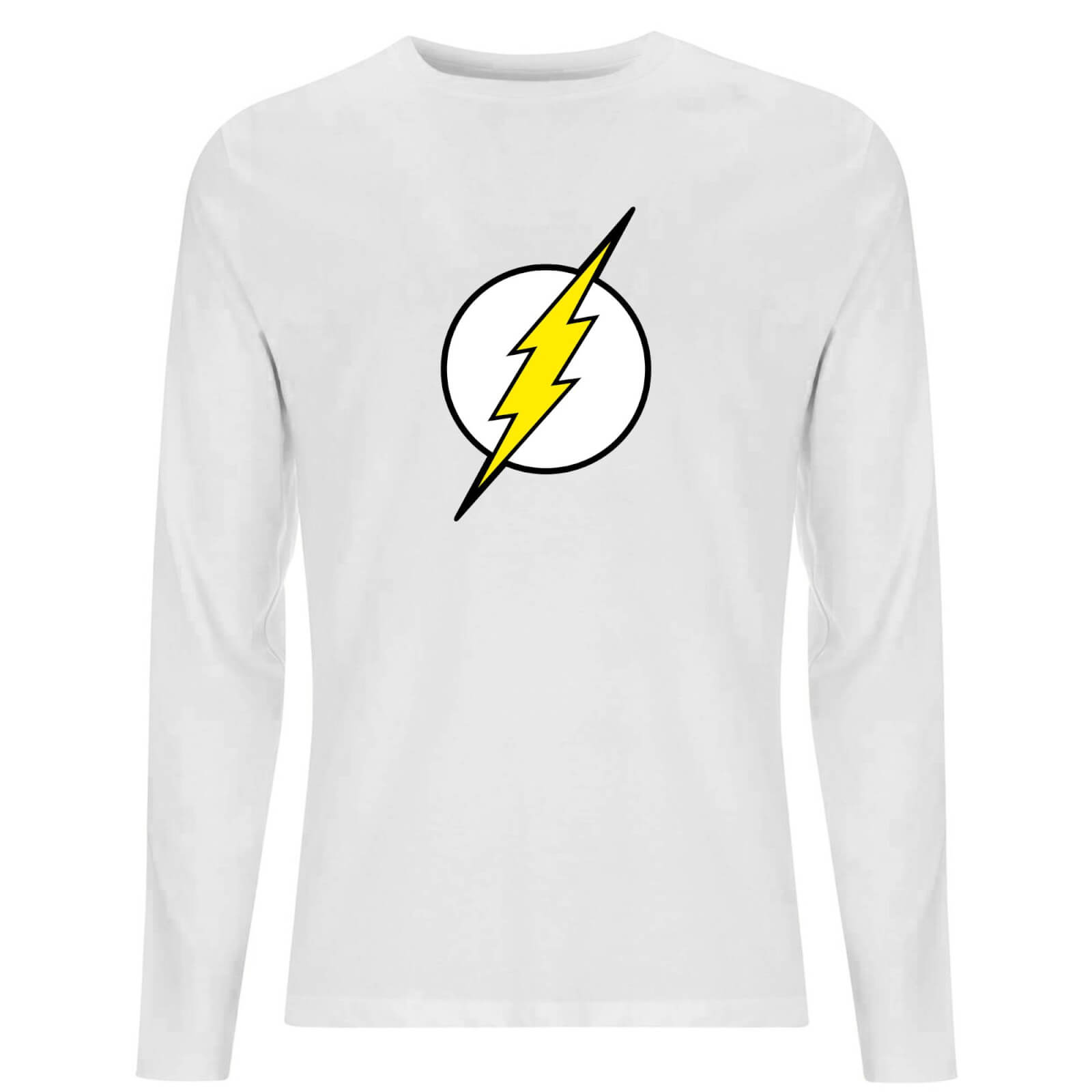 DC Justice League Core Flash Logo Unisex Long Sleeve T-Shirt - White - XS - White