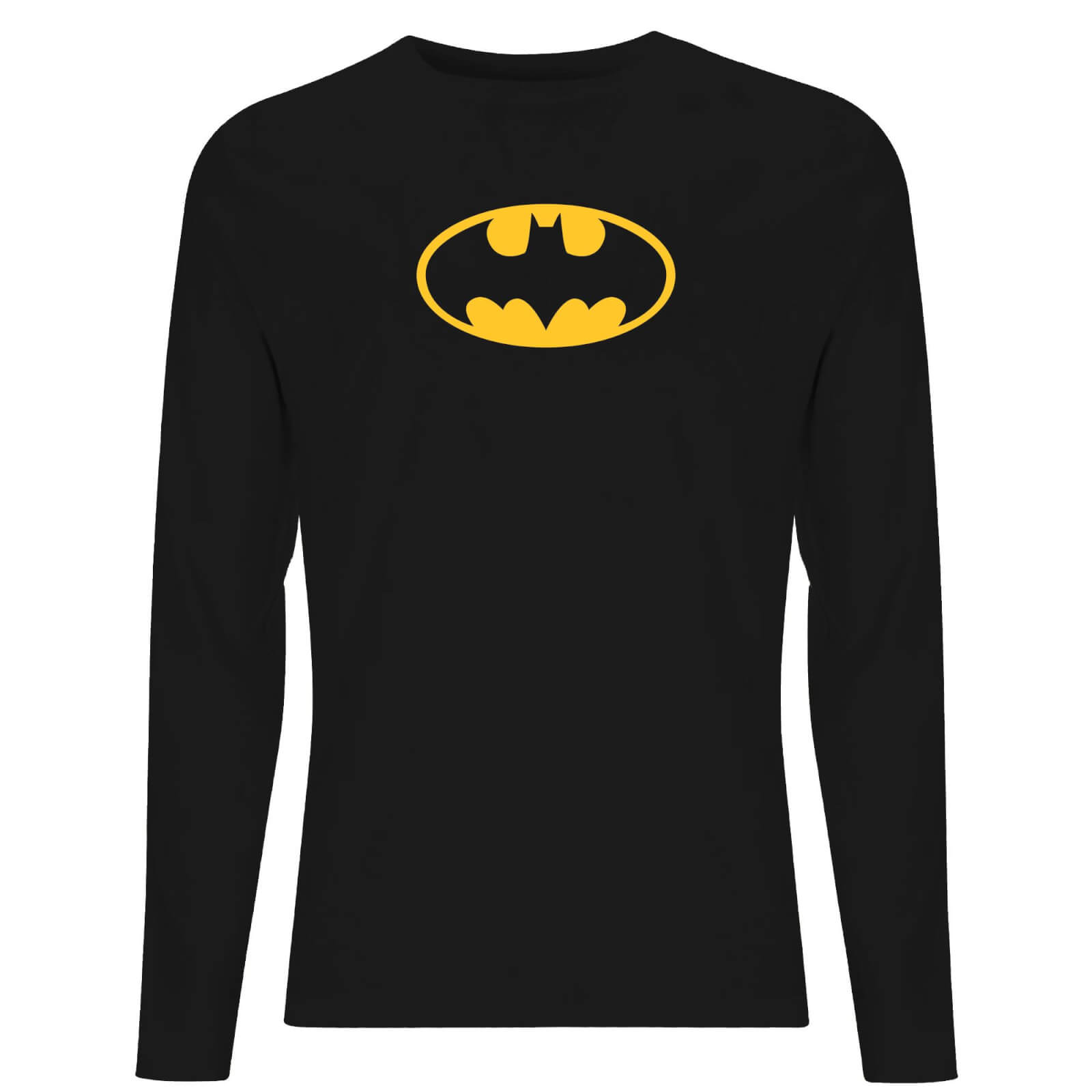 Image of DC Justice League Core Batman Logo Unisex Long Sleeve T-Shirt - Black - L - Schwarz