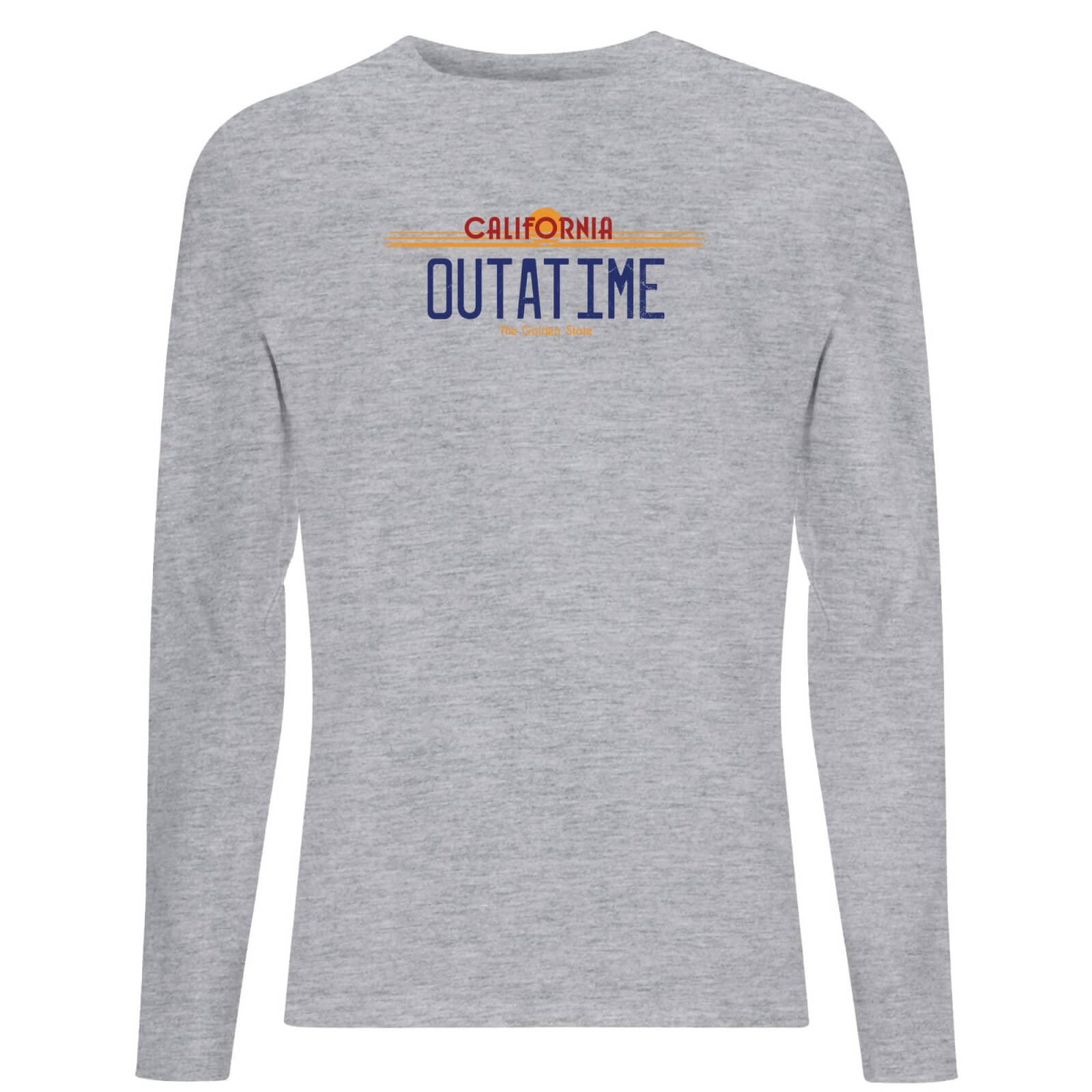Image of Back To The Future Outatime Plate Unisex Long Sleeve T-Shirt - Grey - M - Grau