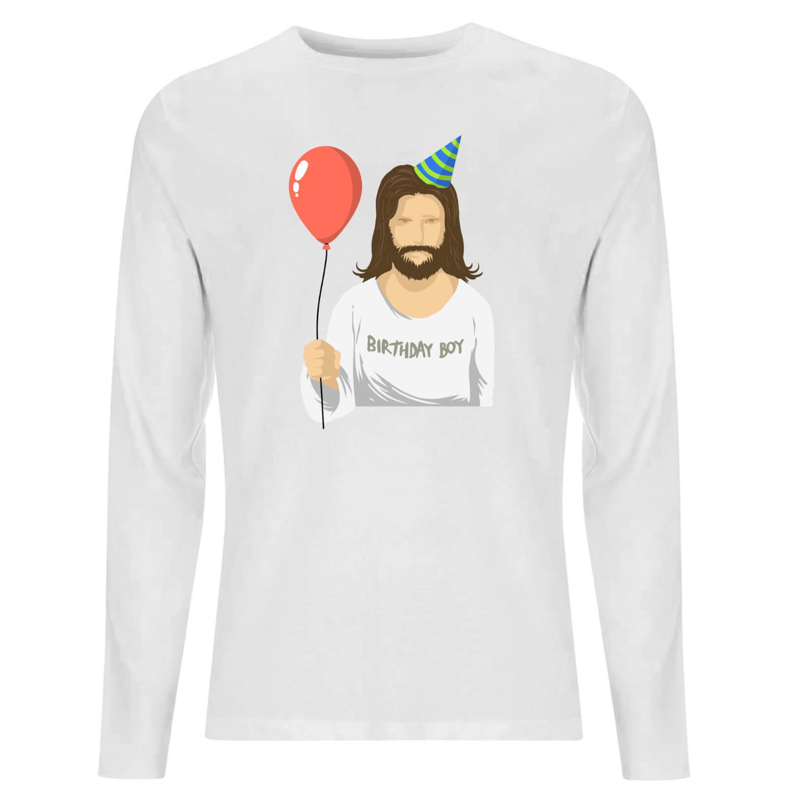 Birthday Boy Unisex Long Sleeve T-Shirt - White - Xs - Wit