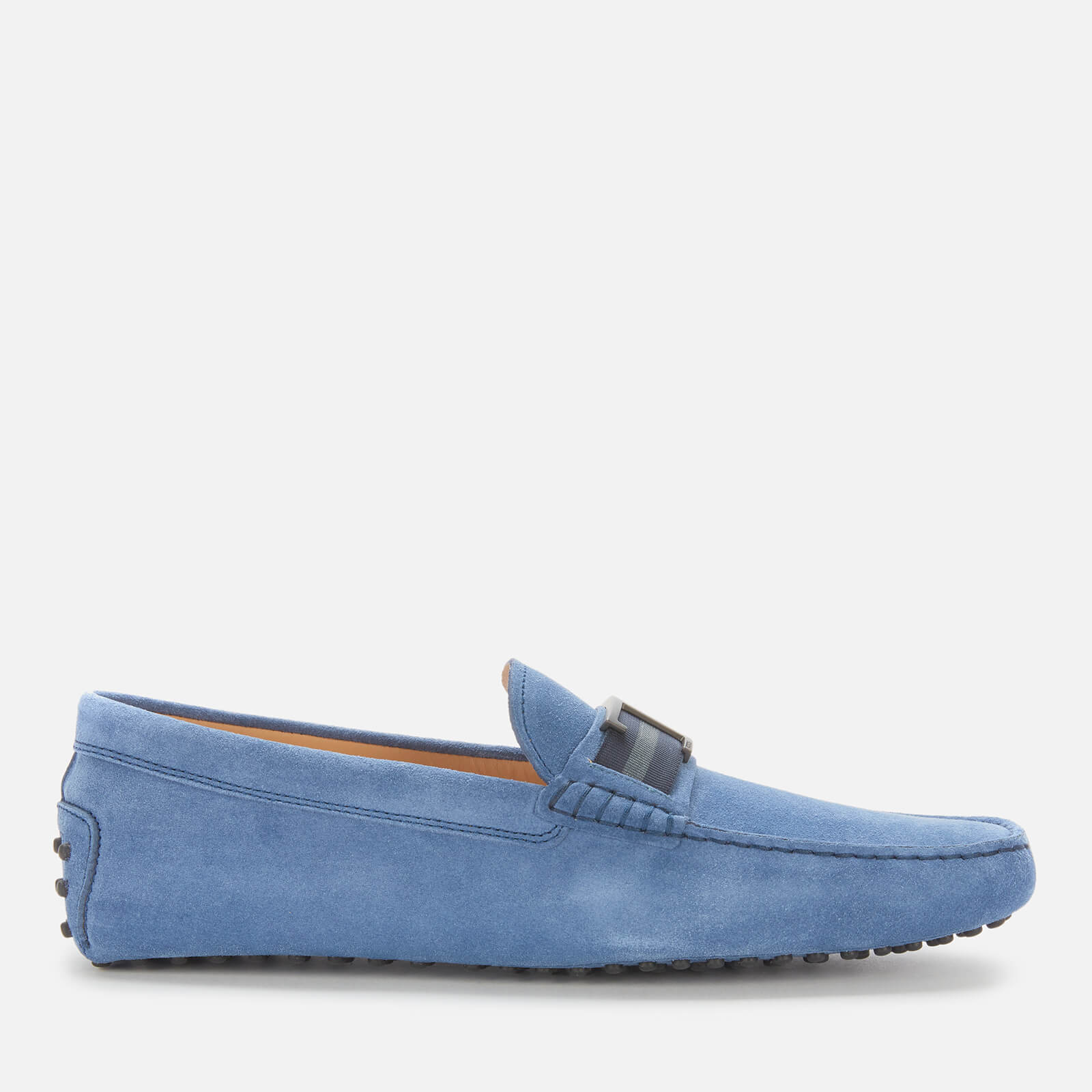 Tod's Men's Gommino 122 Suede Driving Shoes - Blue - UK 7
