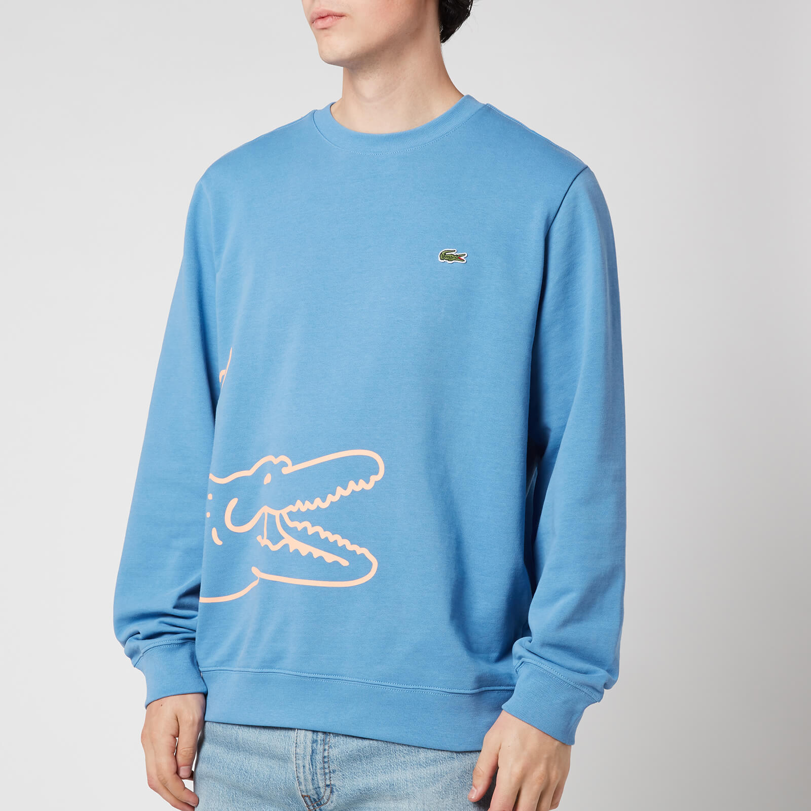 Lacoste Men's Wrap Around Crocodile Logo Sweatshirt - Turquin Blue - 3/S