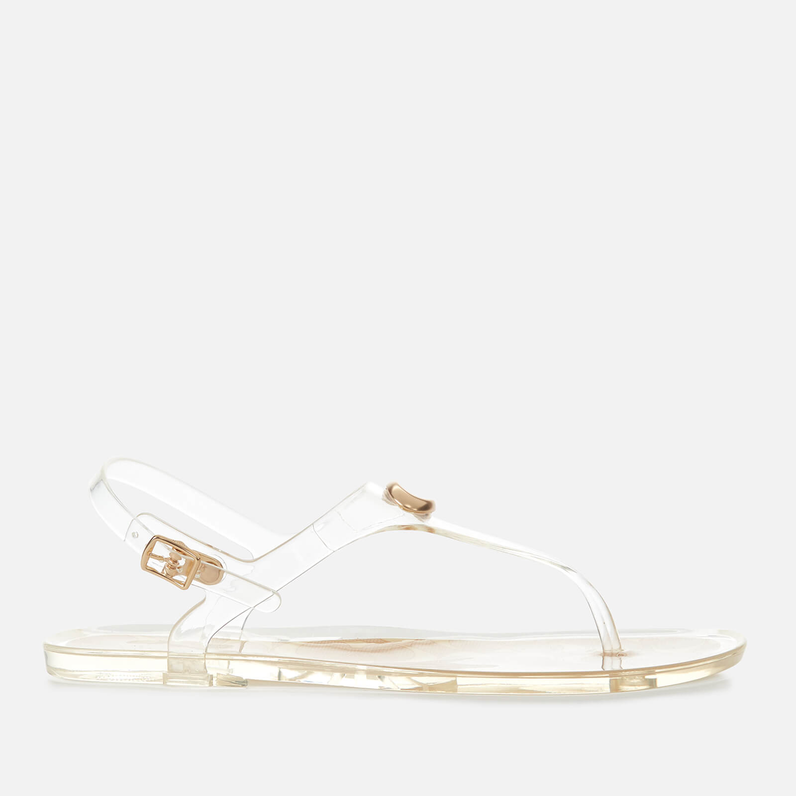 Coach Women's Natalee Rubber Jelly Toe Post Sandals - Clear - Uk 4