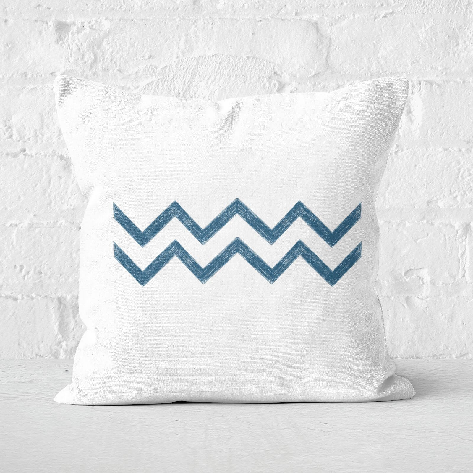 Aquarius Symbol Square Cushion - 60x60cm - Soft Touch