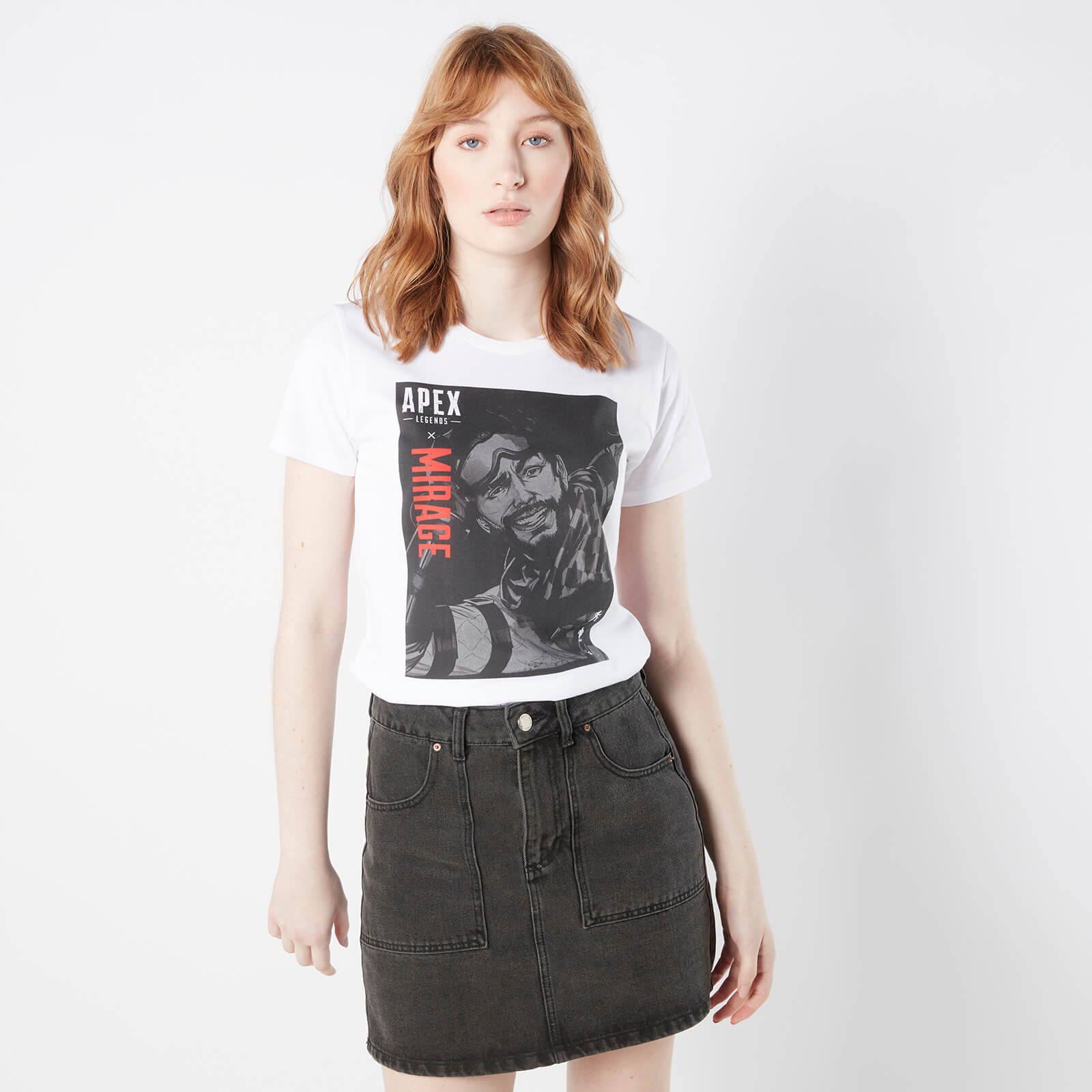 Apex Legends Mirage T-Shirt Femme - Blanc - XXL - Blanc