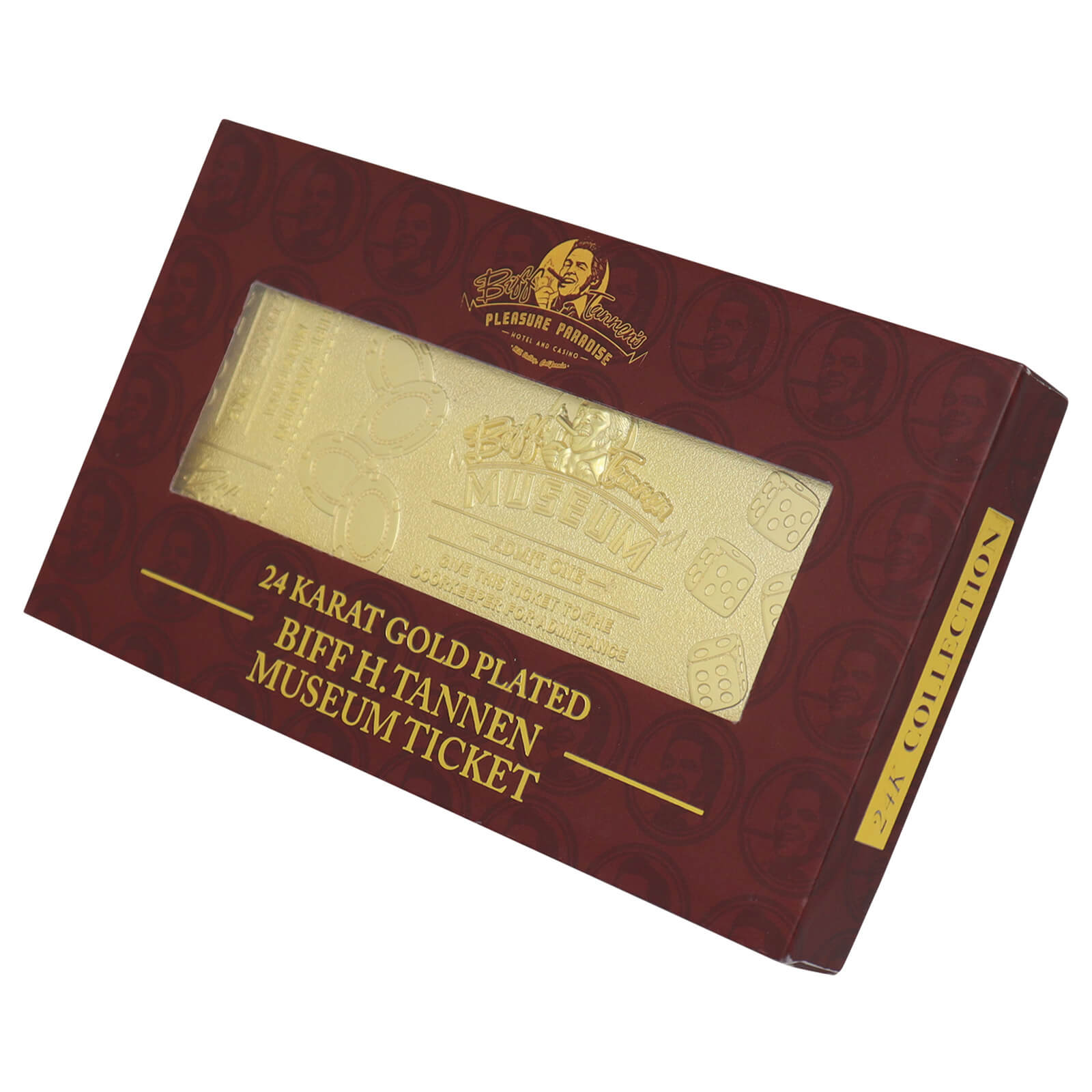 Image of Back to the Future 24k Gold Plated Biff Tannen Museum Entrance Ticket Replica
