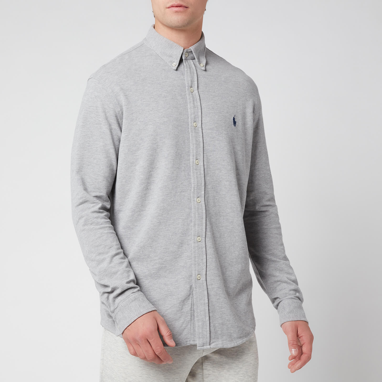 Polo Ralph Lauren Men's Featherweight Mesh Long Sleeve Shirt - Andover Heather - M