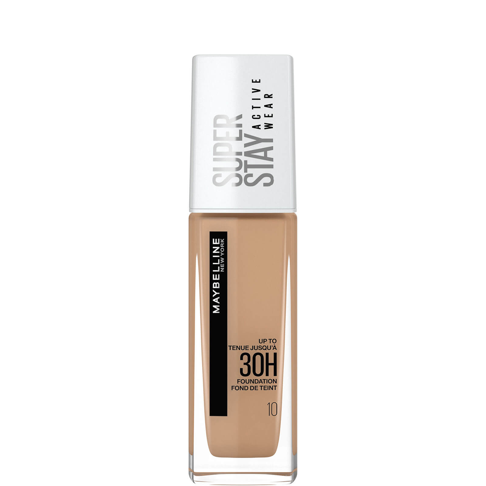 Maybelline Superstay Active Wear Full Coverage 30 Hour Long-Lasting Liquid Foundation 30ml (Various Shades) - 10 Ivory