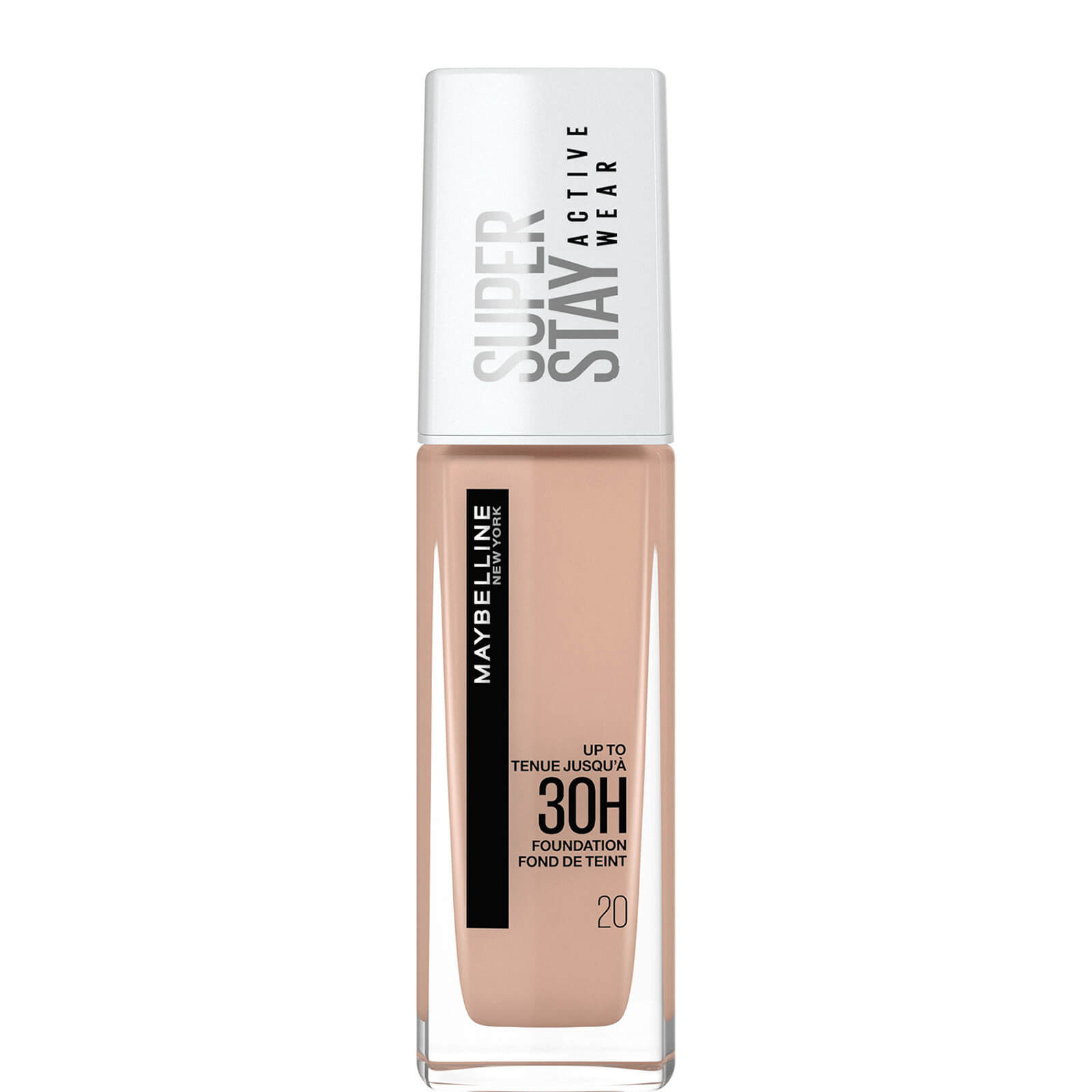 Maybelline Superstay Active Wear Full Coverage 30 Hour Long-Lasting Liquid Foundation 30ml (Various Shades) - 20 Cameo
