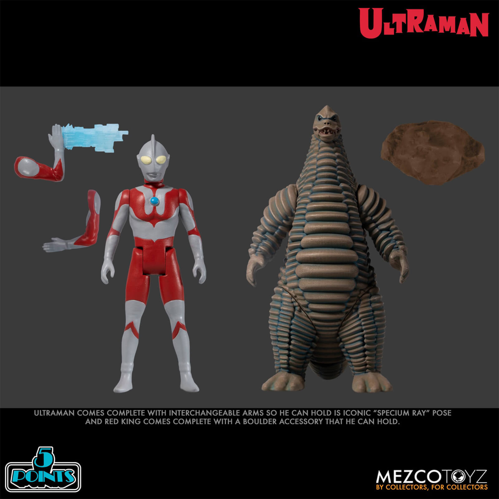 Mezco Ultraman and Red King 5 Points Deluxe Box Set