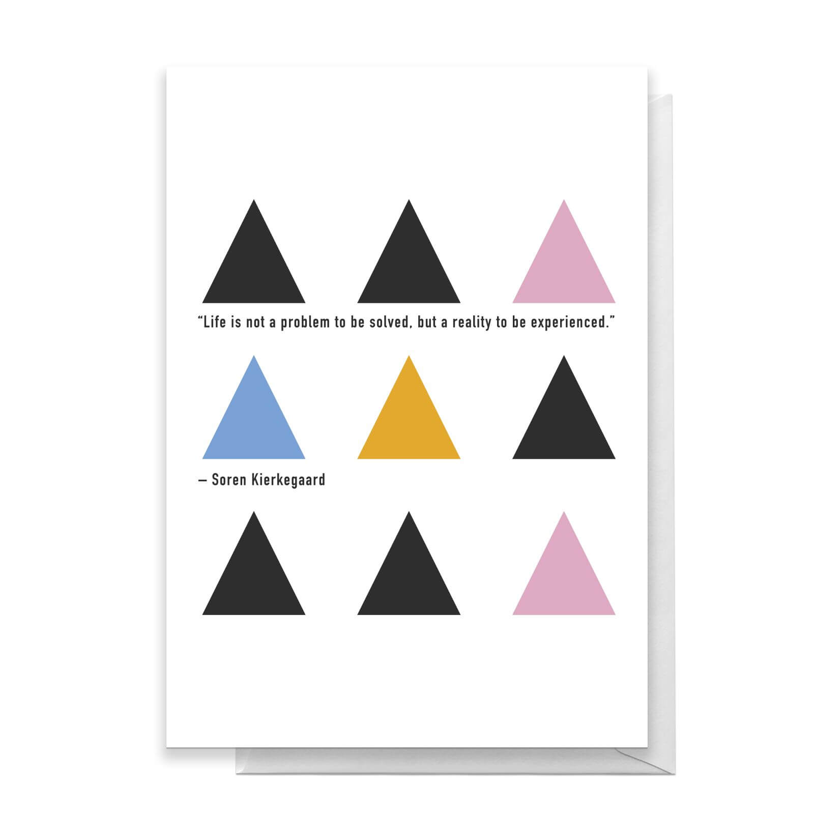 Life Is Not A Problem To Be Solved, But A Reality To Be Experienced Greetings Card - Standard Card