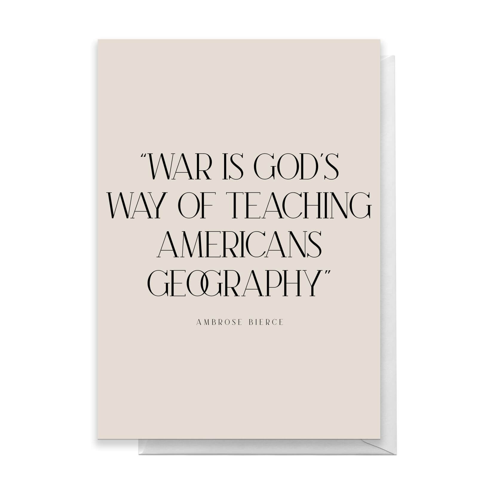 War Is God's Way Greetings Card - Standard Card