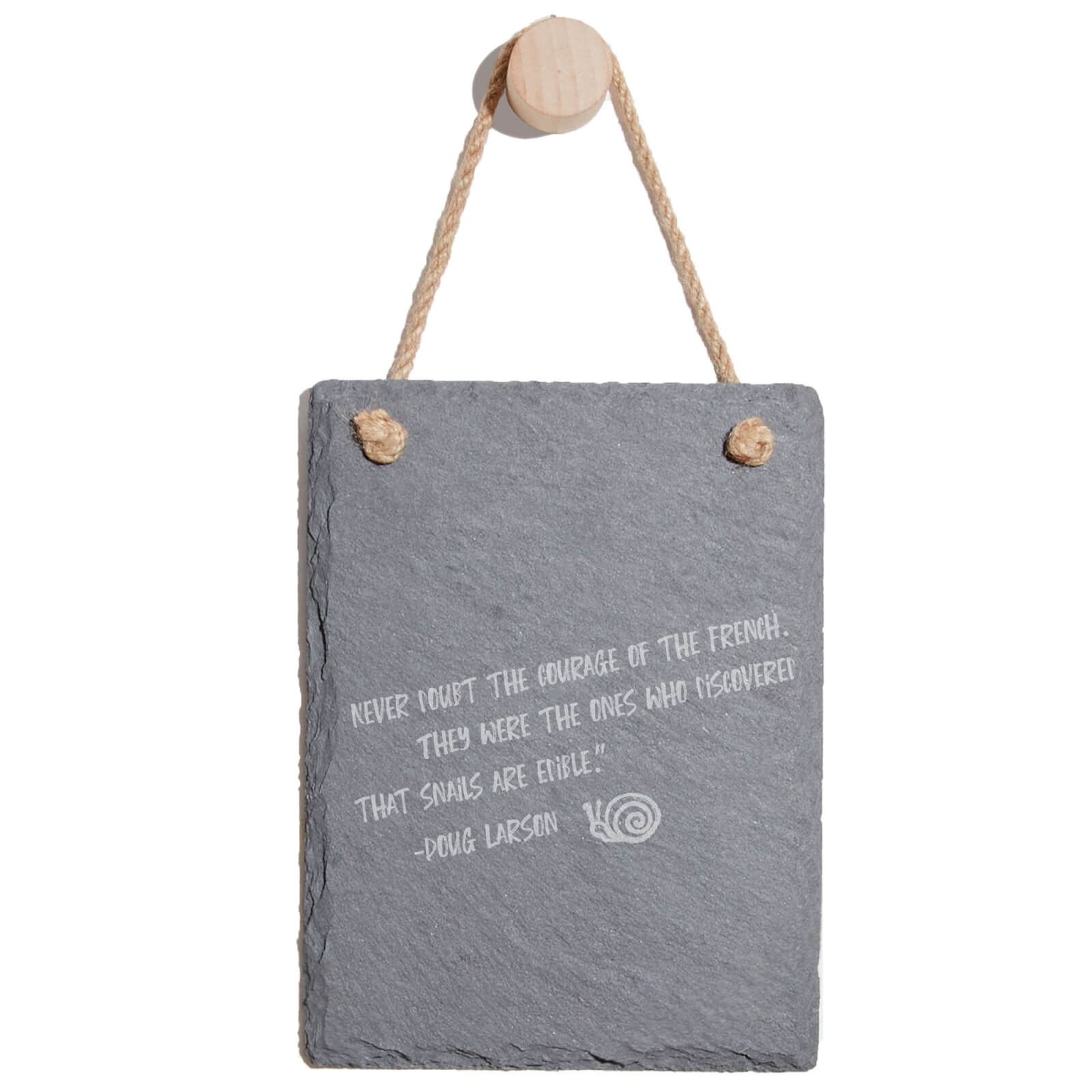 Never Doubt The Courage Of The French Engraved Slate Memo Board - Portrait