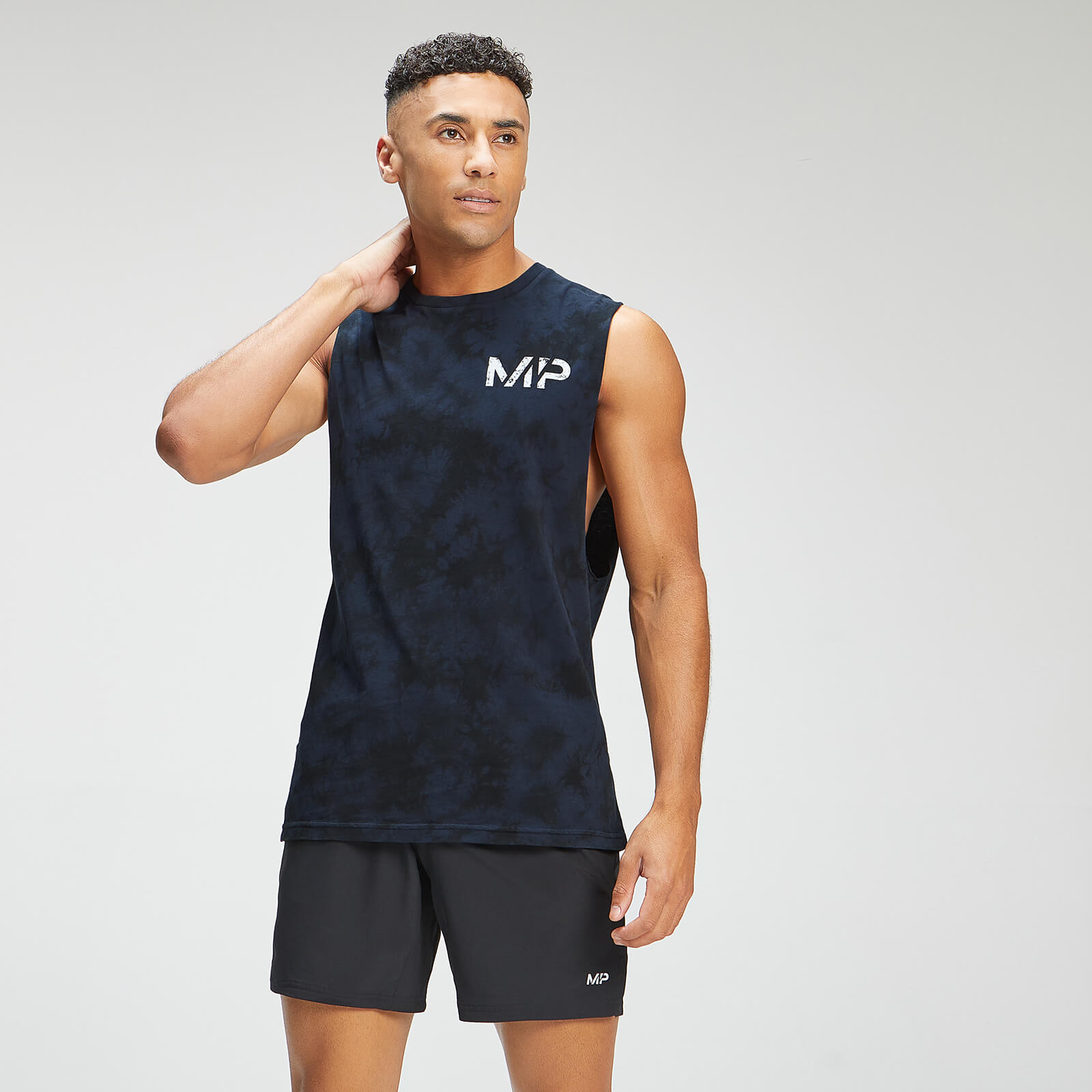 Купить MP Men's Adapt Tie Dye Tank Top - Petrol Blue/Black - XXS, Myprotein International