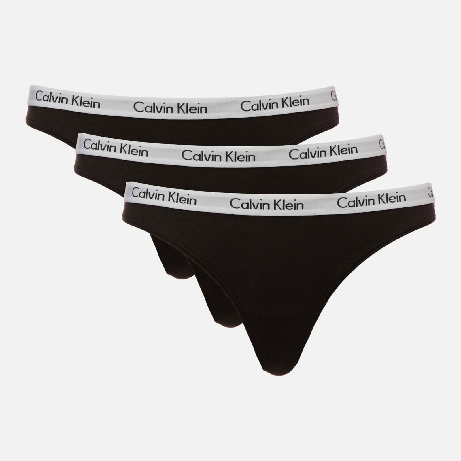 Image of Calvin Klein Women's 3 Pack Thongs - Black - L