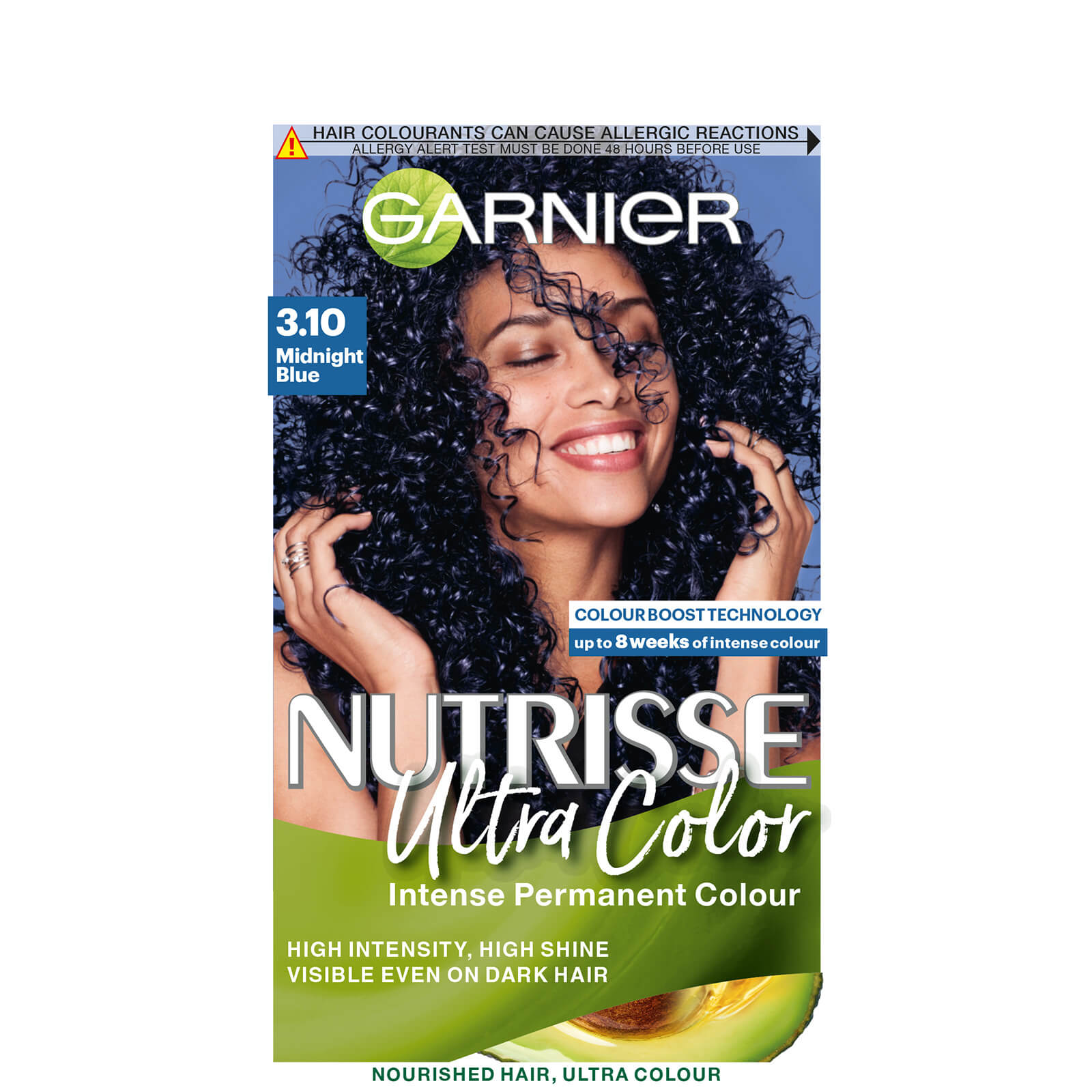 

Garnier Nutrisse Ultra Colour Permanent Hair Dye 160ml (Various Shades) - Midnight Blue