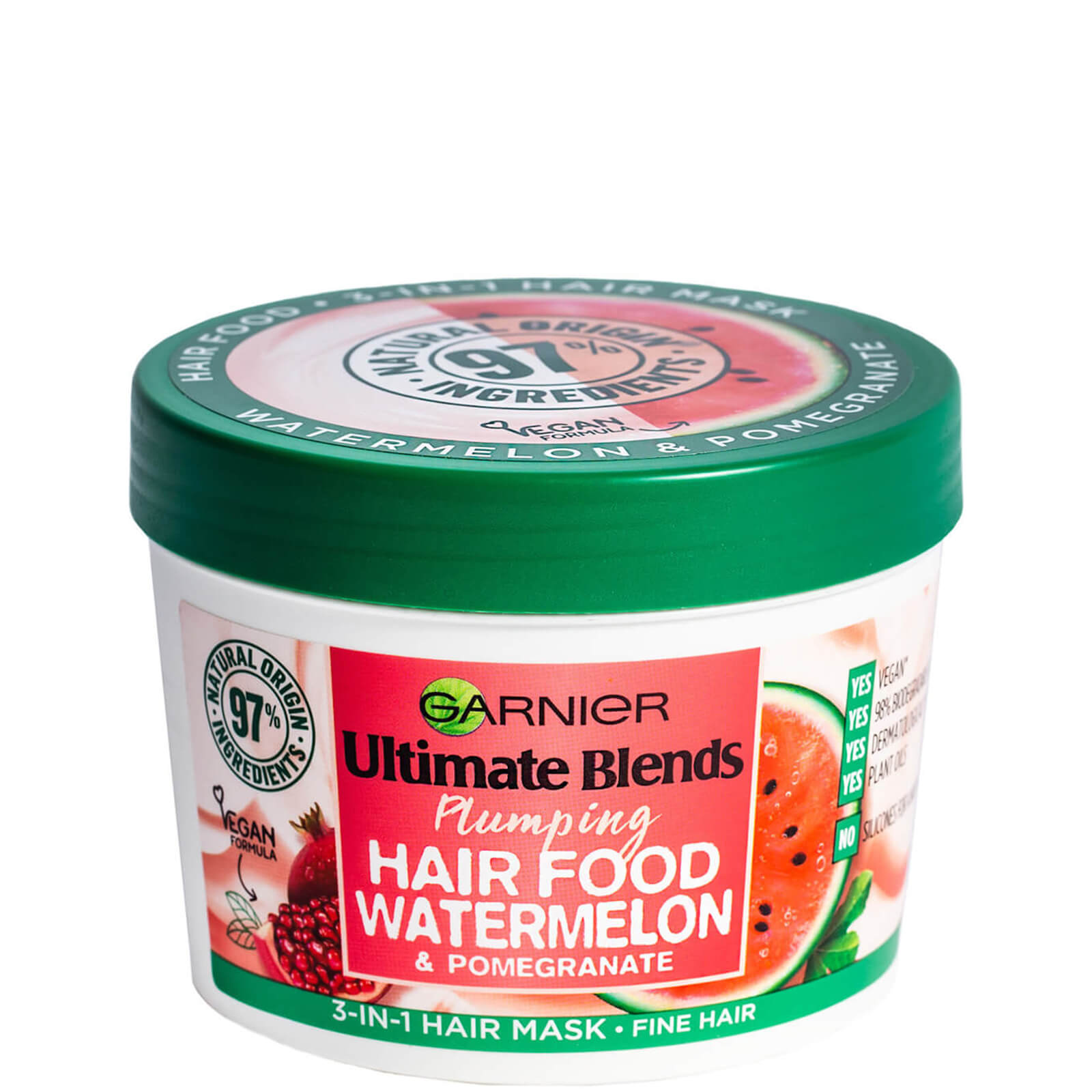 

Garnier Ultimate Blends Plumping Hair Food Watermelon 3-in-1 Mask Treatment 390ml