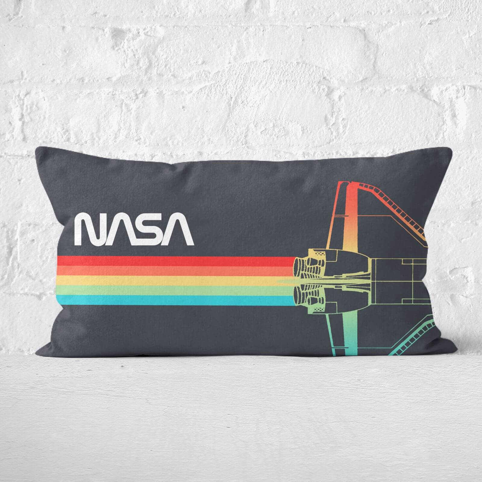 NASA Blast Off! Rectangular Cushion - 30x50cm - Soft Touch
