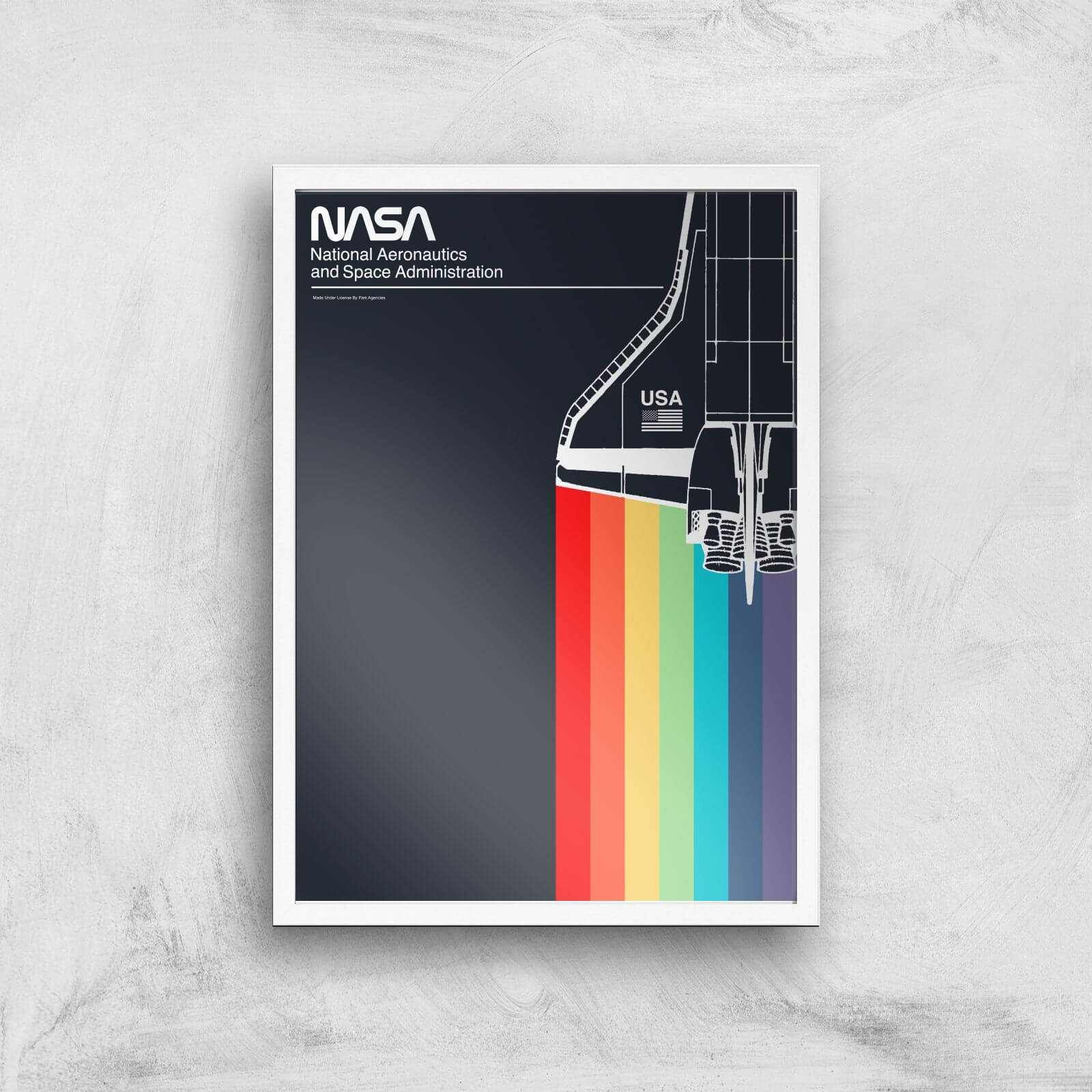 NASA Leading The Way Giclee Art Print - A3 - White Frame