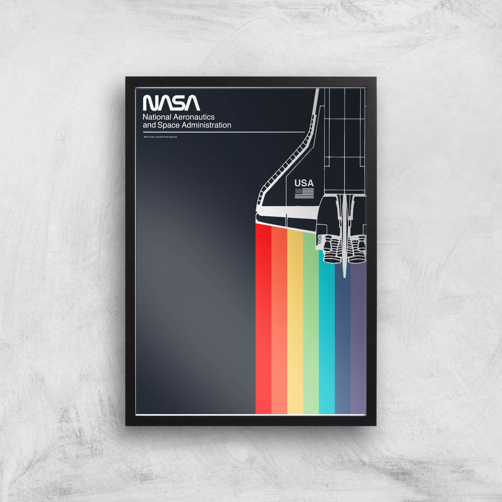 NASA Leading The Way Giclee Art Print - A3 - Black Frame