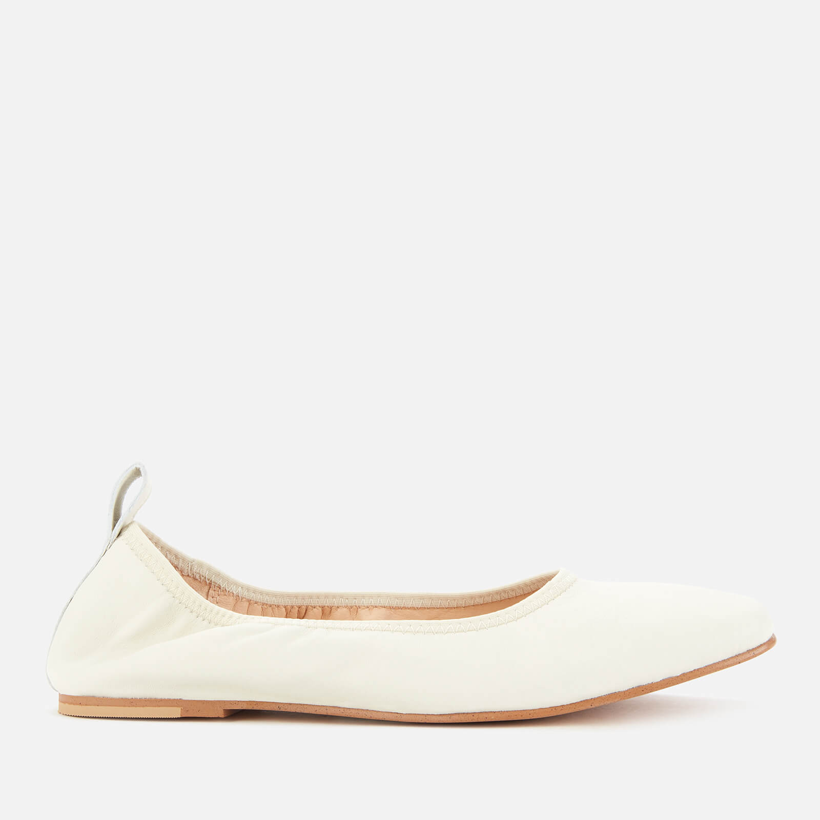 Clarks Women's Pure Leather Ballet Flats - White - UK 3