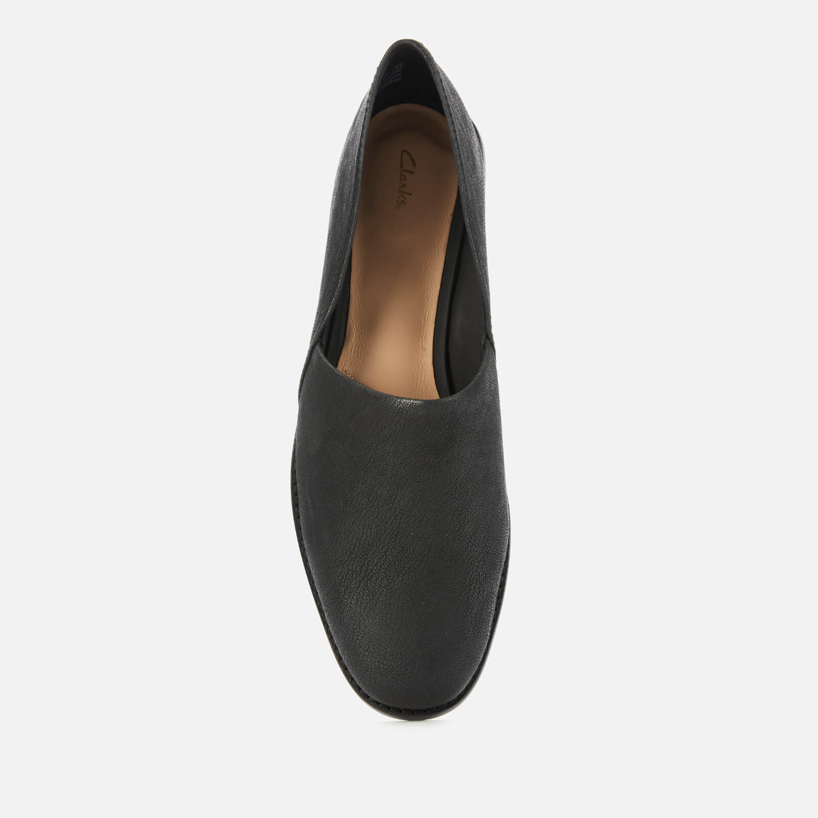 clarks women's pure easy leather flats - black - uk 3