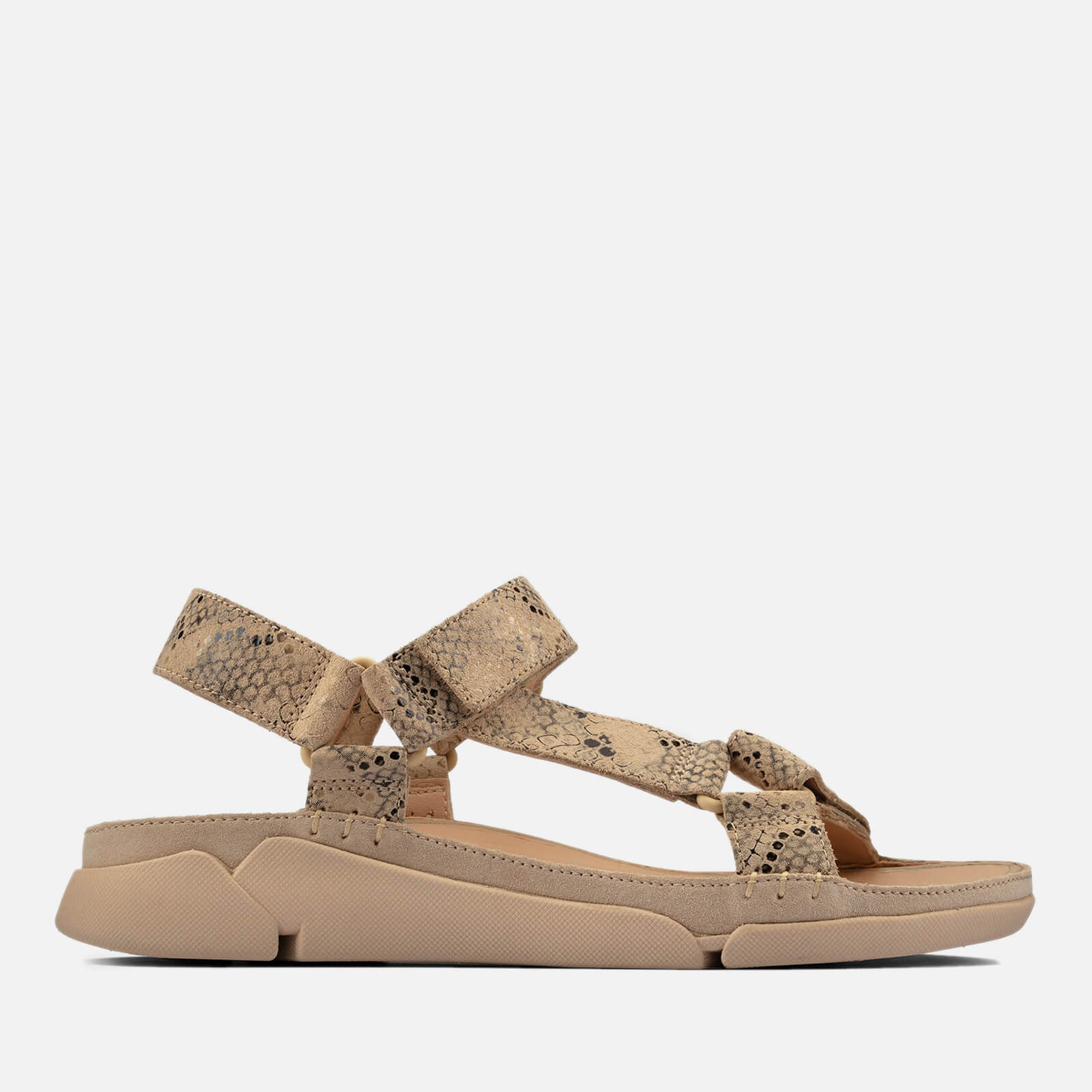 Clarks Women’s Tri Sporty Sandals - Taupe Snake