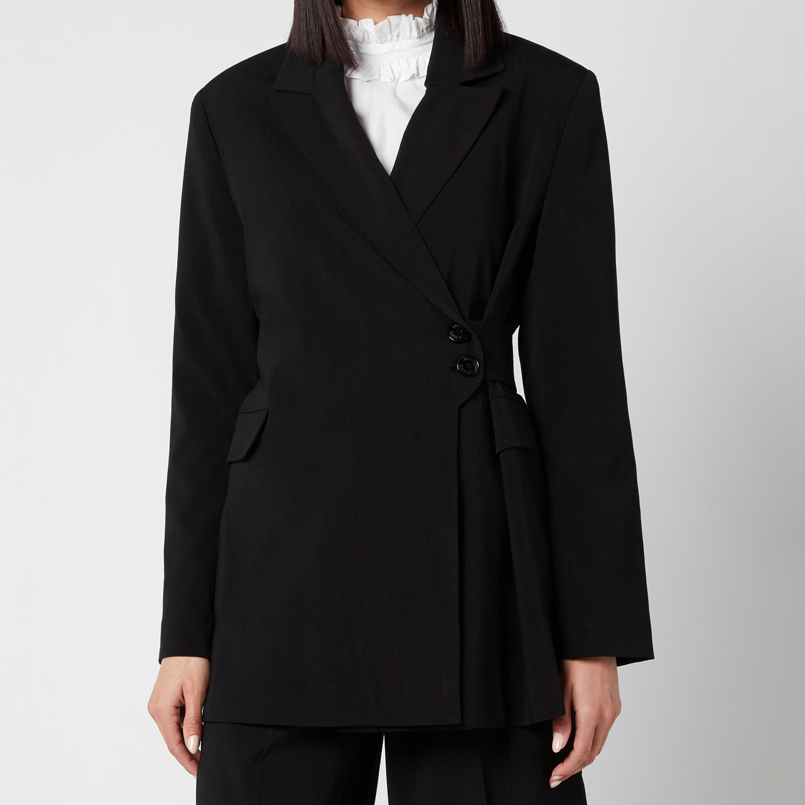 Ganni Women's Melange Suiting Jacket - Black - EU 38/ UK 10