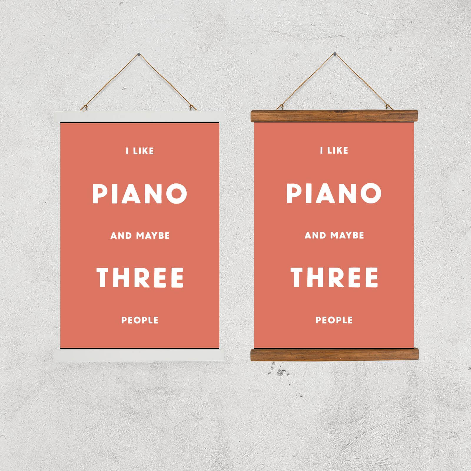 I Like Piano And Maybe Three People Giclee Art Print - A2 - Black Frame