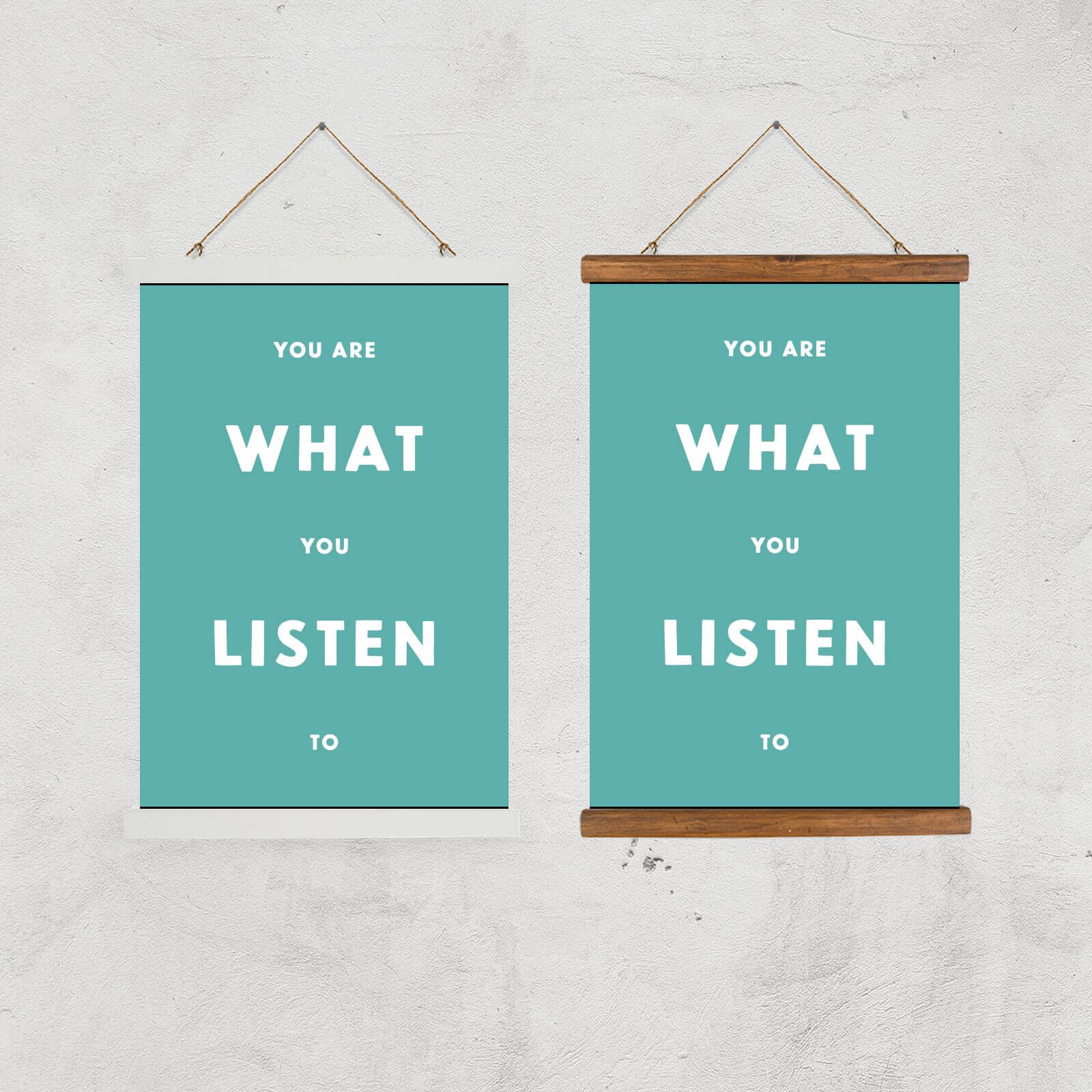 You Are What You Listen To Giclee Art Print - A2 - Black Frame