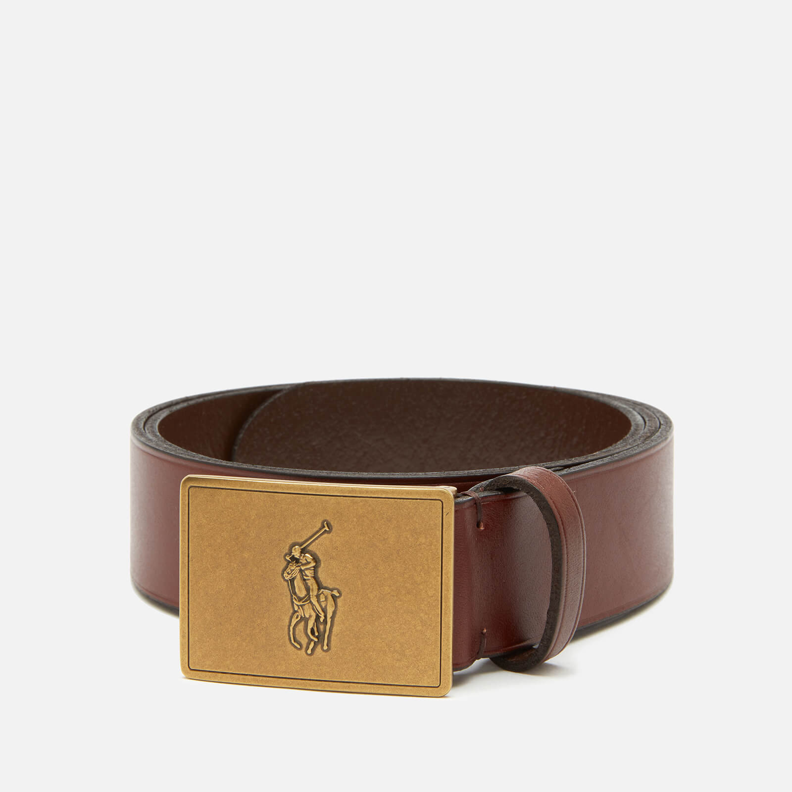 Polo Ralph Lauren Men's 36mm Plaque Vachetta Belt - Brown - S/W32