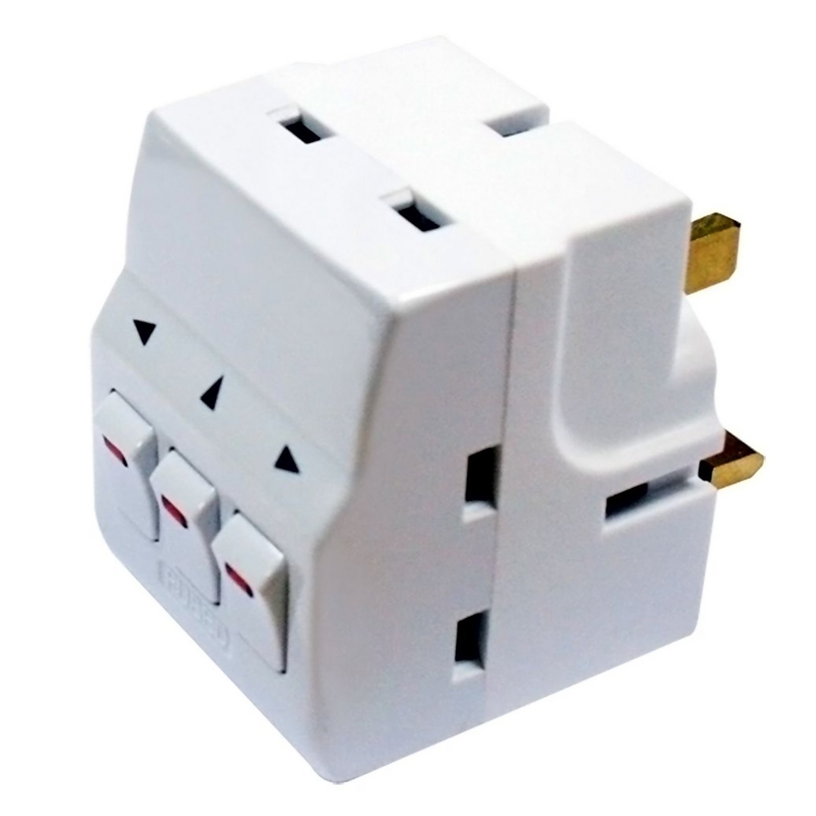 Photo of Masterplug 3 Socket Switched Adaptor White