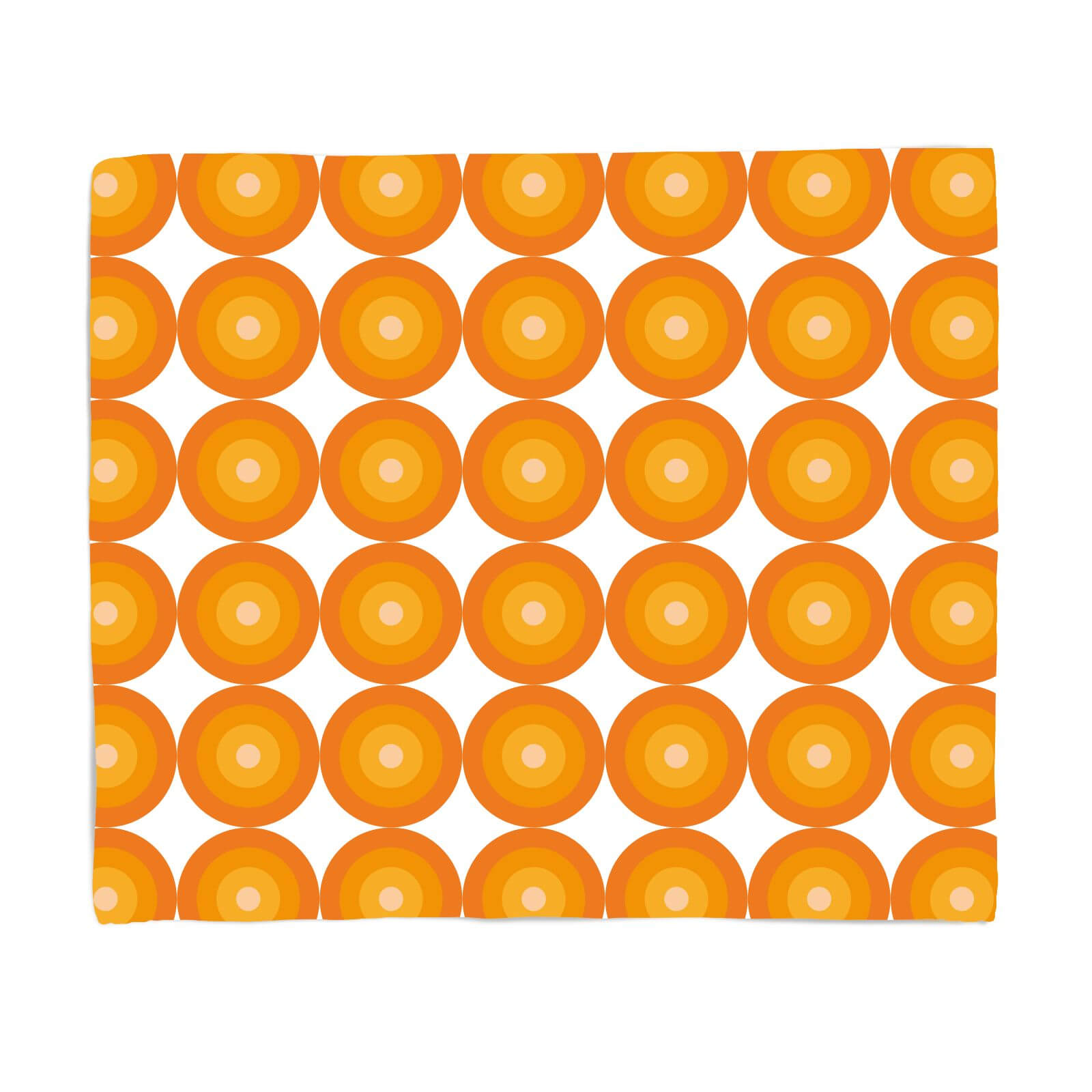 60s Orange Pattern Fleece Blanket