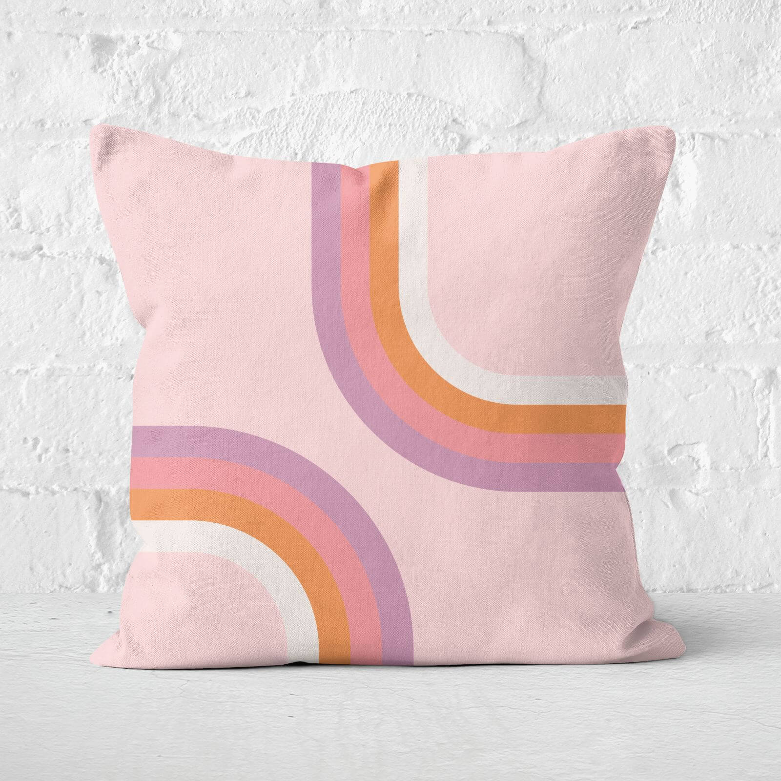 Geo 60s Graphic Square Cushion - 60x60cm - Soft Touch
