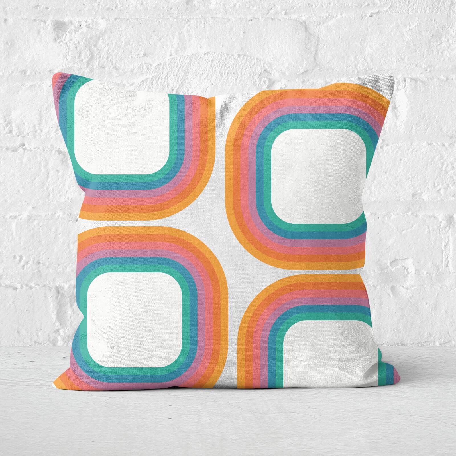 Psychedelic Geo Square Cushion - 60x60cm - Soft Touch