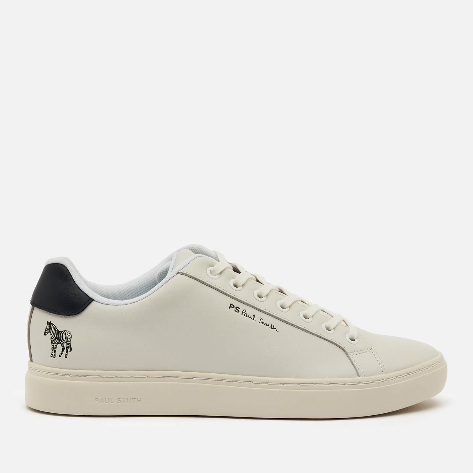 PS Paul Smith Men’s Rex Zebra Leather Low Top Trainers - White