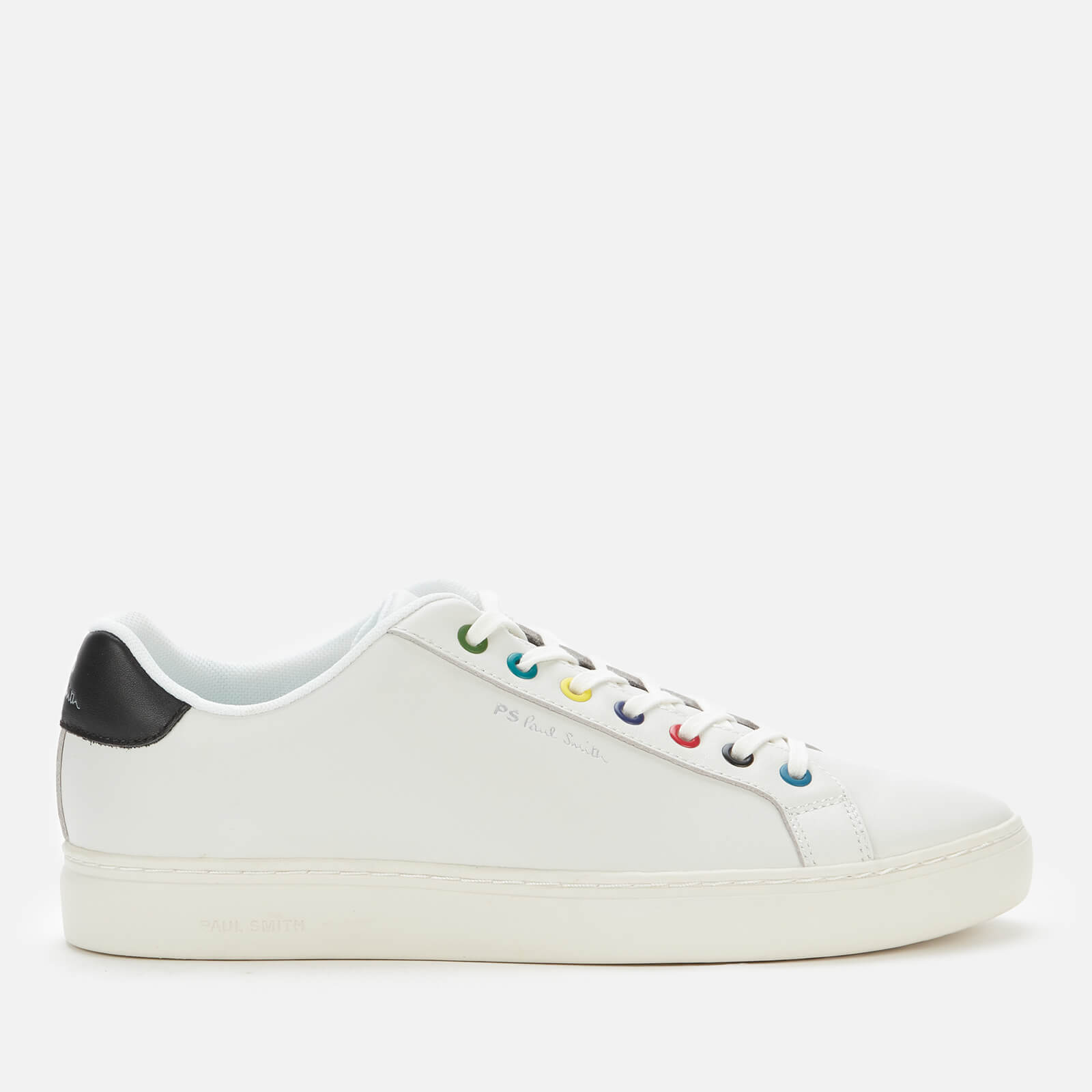 PS Paul Smith Men's Rex Multi Eyelets Leather Low Top Trainers - White - UK 7