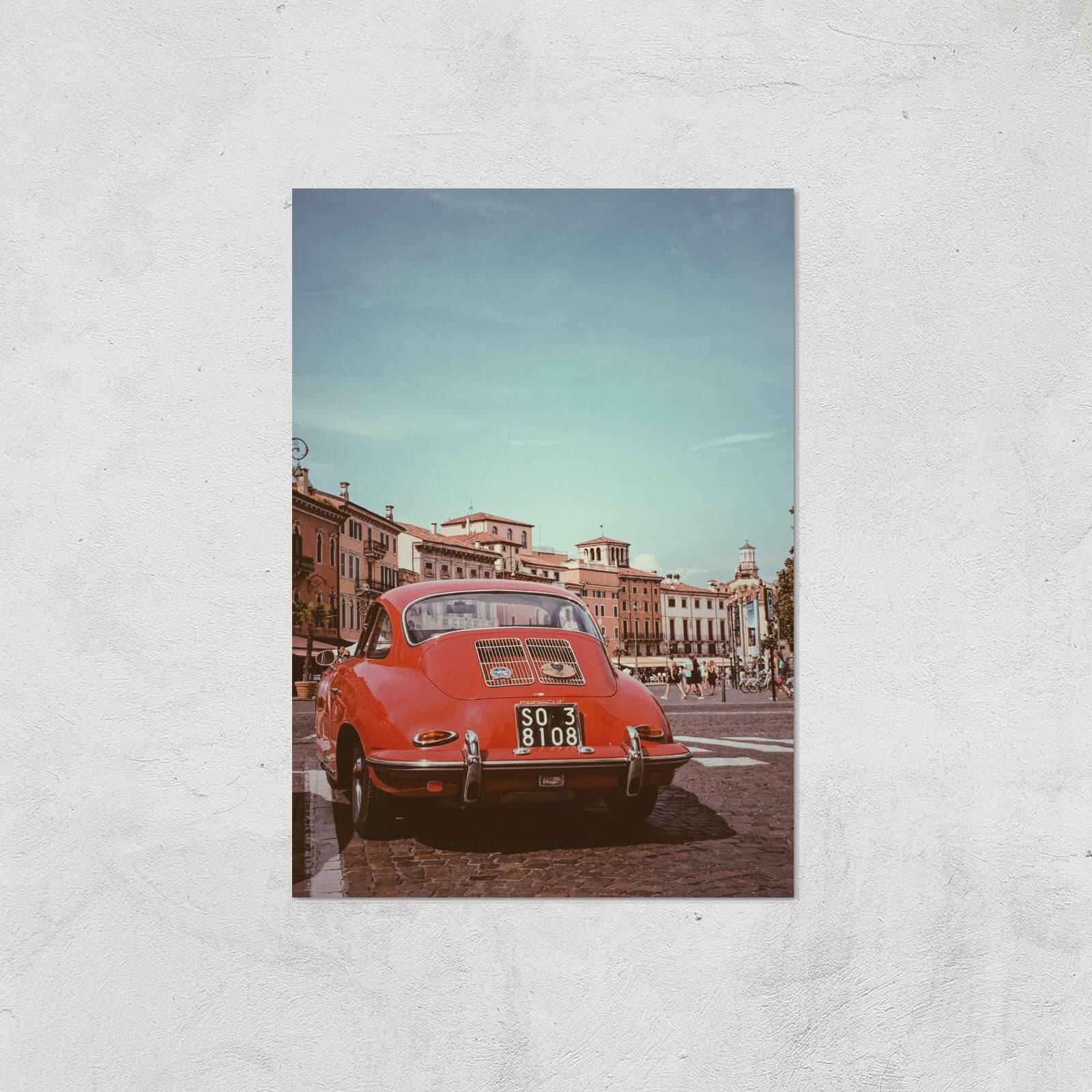 60s Retro Car Giclee Art Print - A3 - Print Only