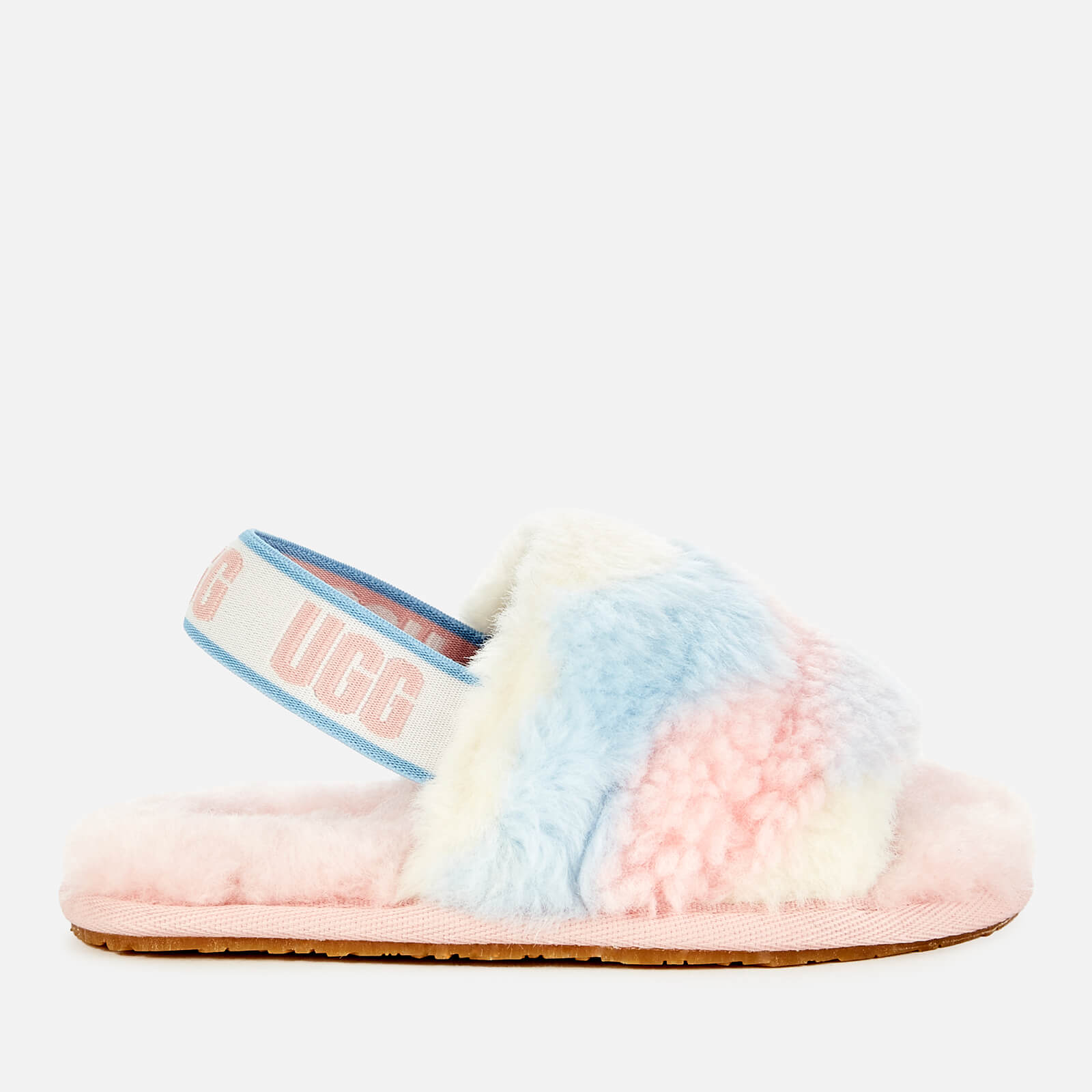 UGG Toddlers' Fluff Yeah Cali Collage Slide Slippers - Pride Stripes - UK 5 Toddlers